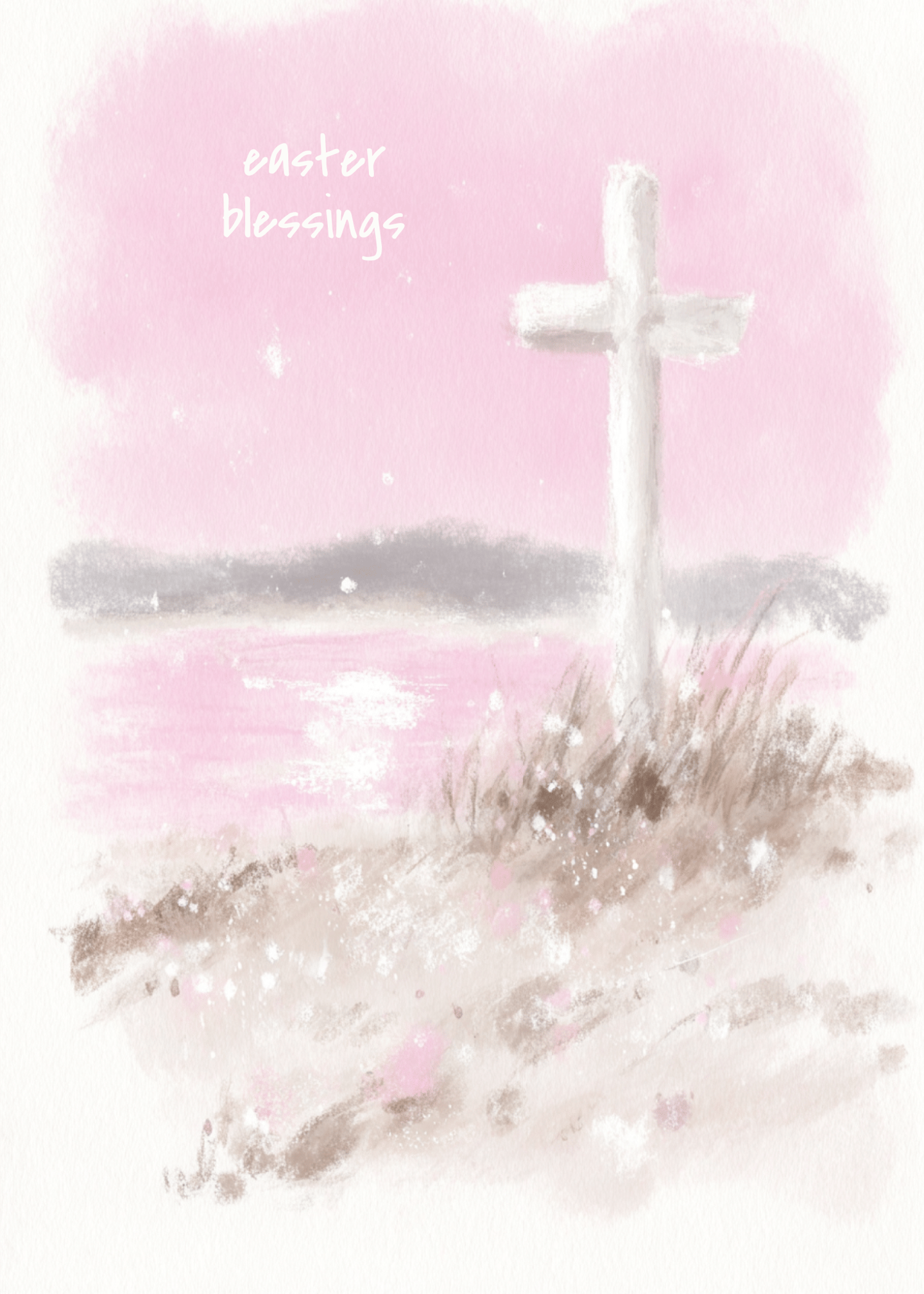 Easter Blessings Pastel Card