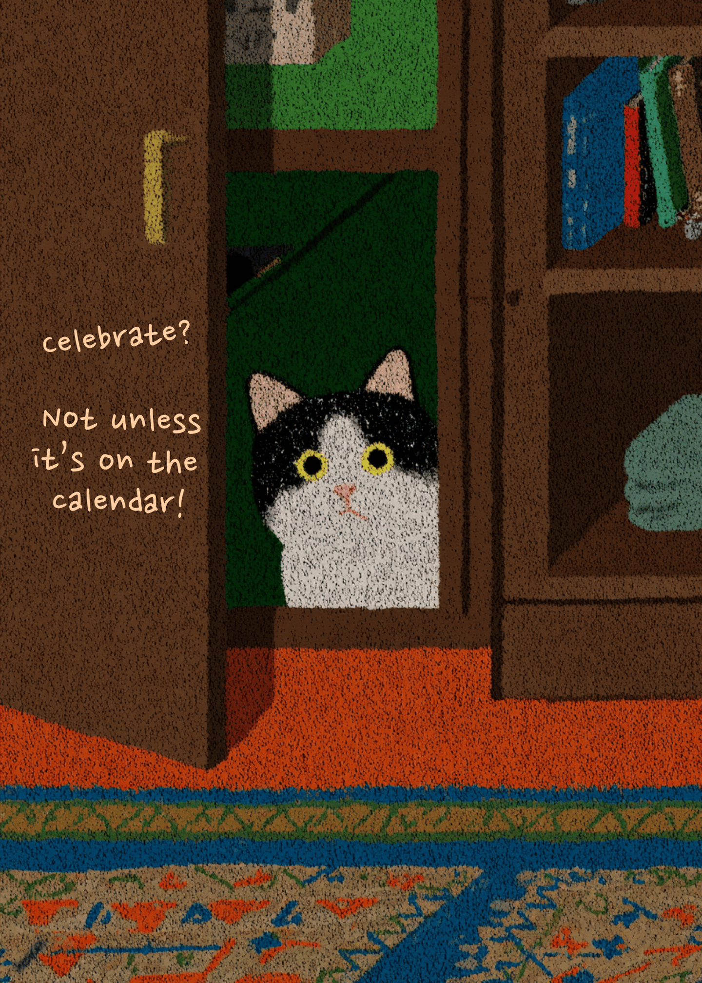 Cat Calendar Celebration Card
