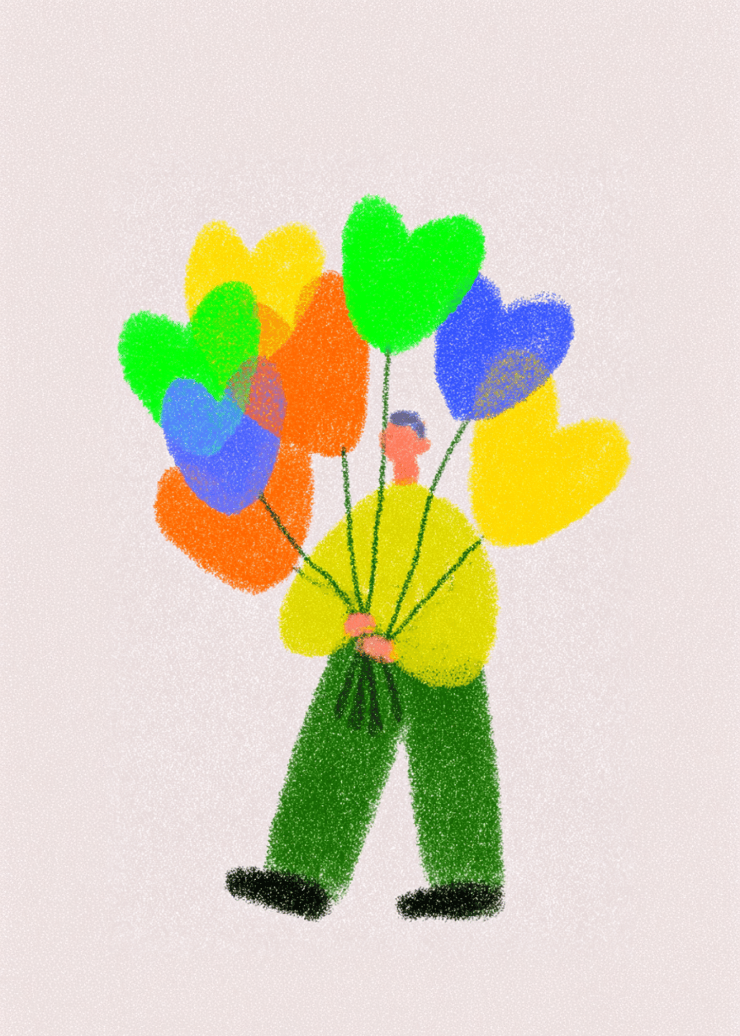 Vibrant Heart Balloon Surprise