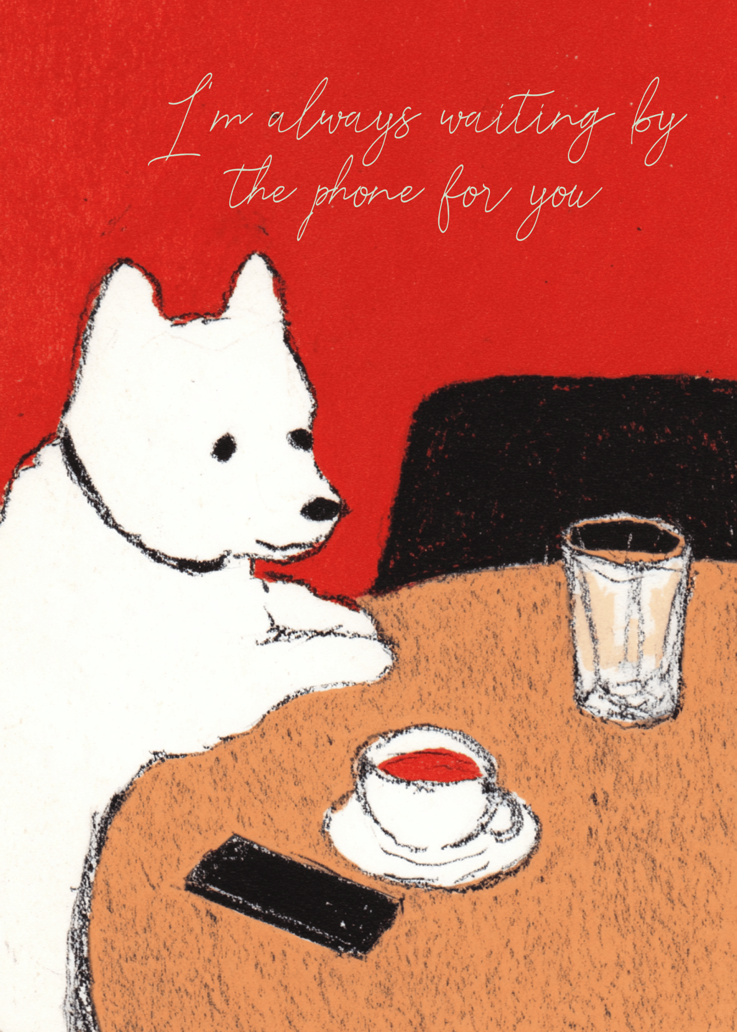 Waiting by the Phone Card