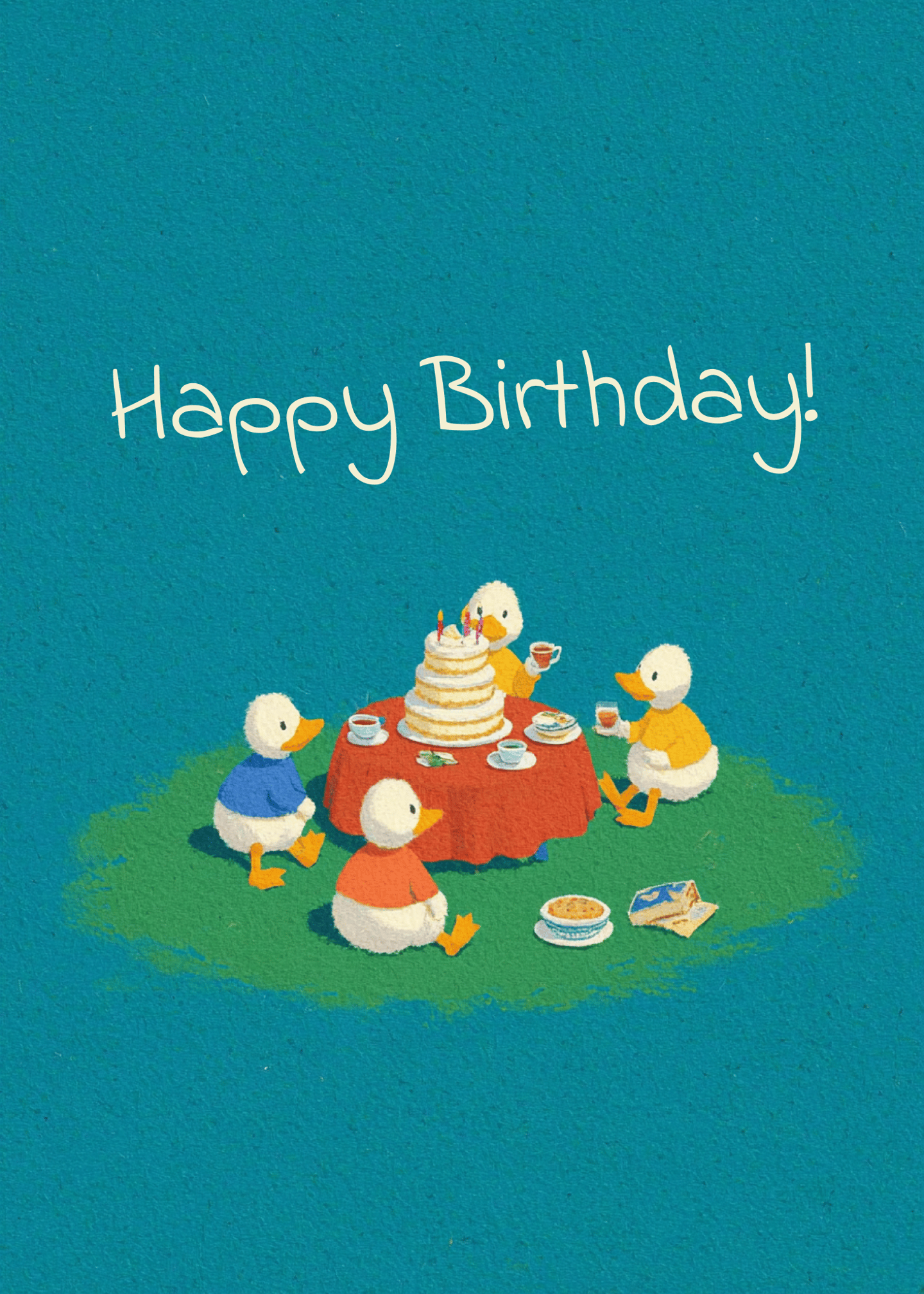 Duck Party Birthday Card