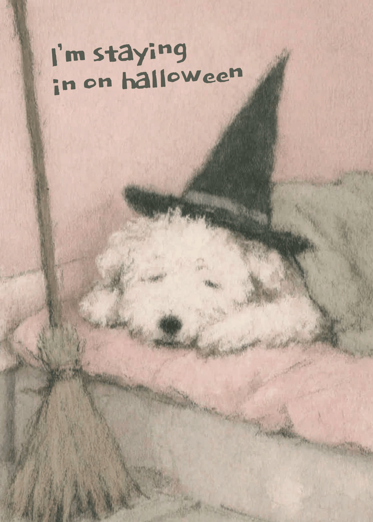 Cozy Halloween Stay-In Card