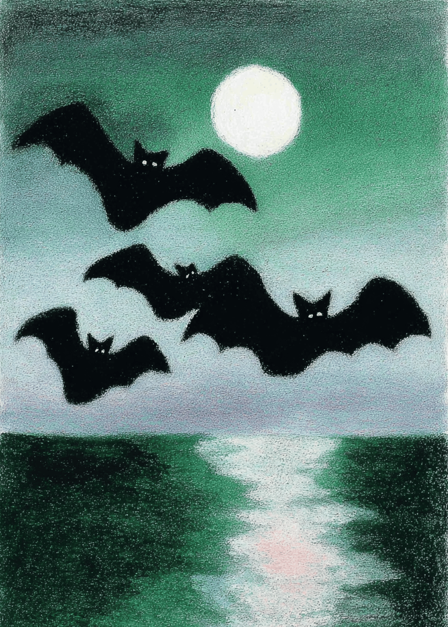 Moonlit Bat Flight