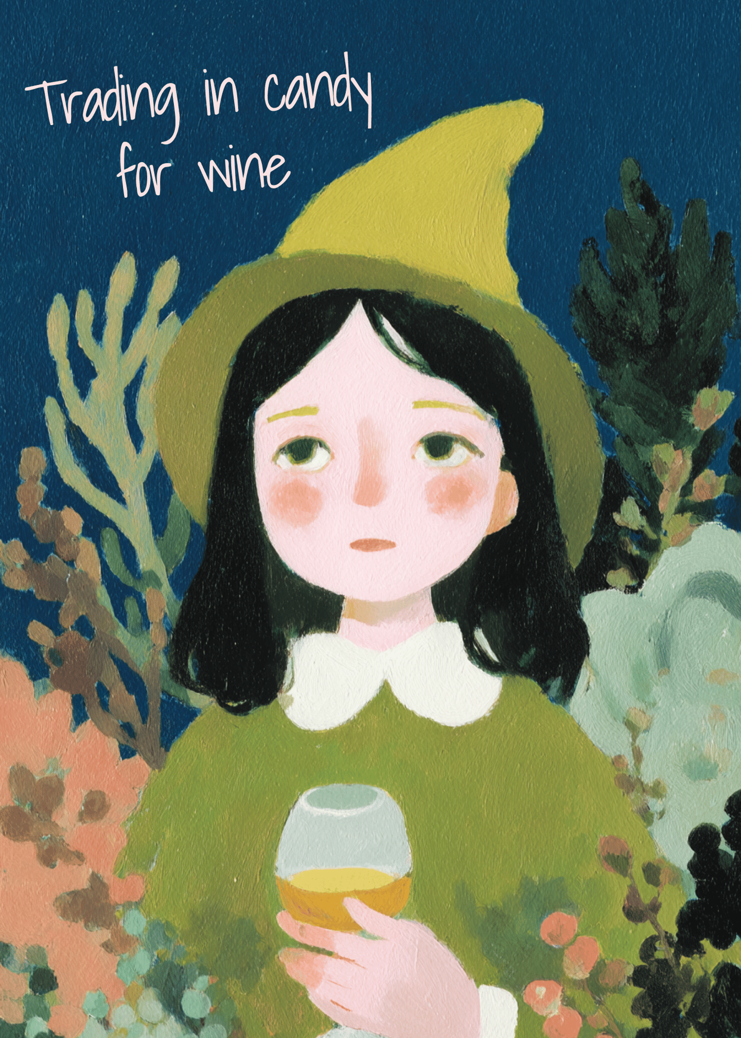 Candy for Wine Witch Card