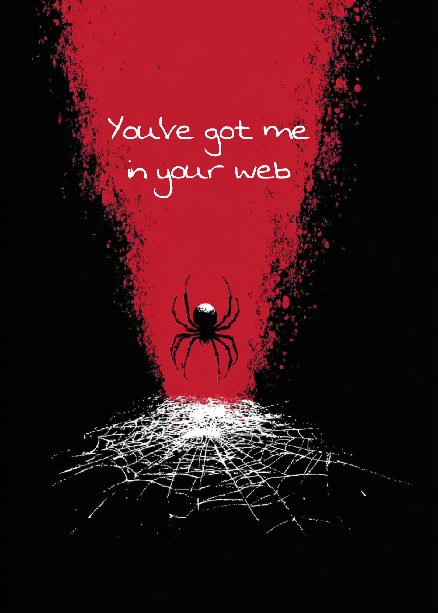 Caught in Your Web Love Card