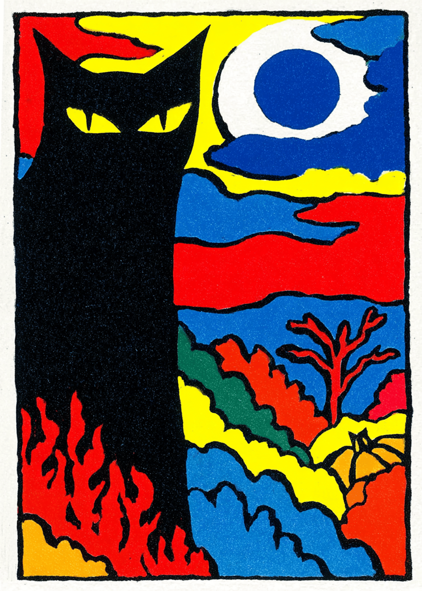 Mystical Cat Fantasy Card