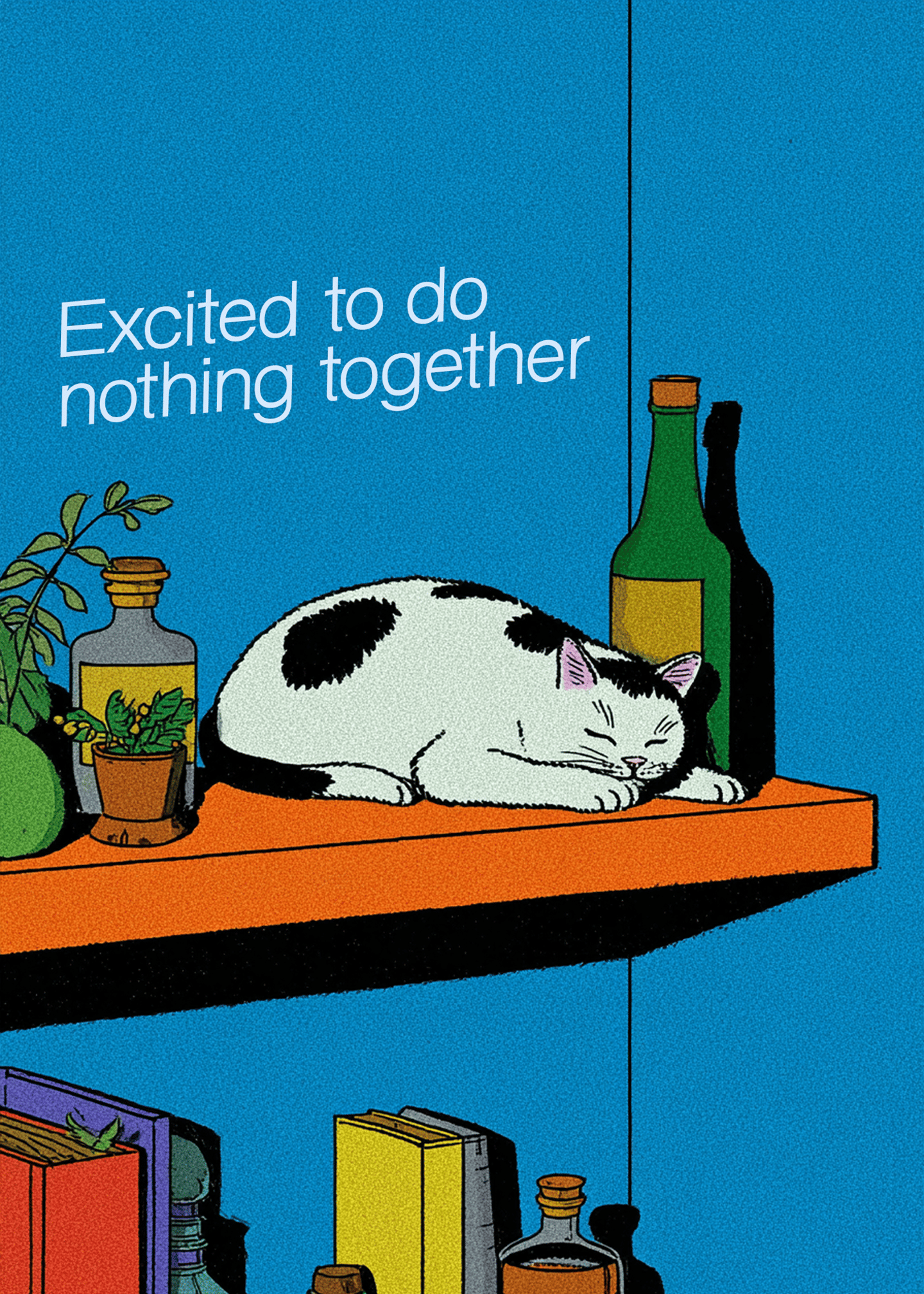 Lazy Days Together Cat Card