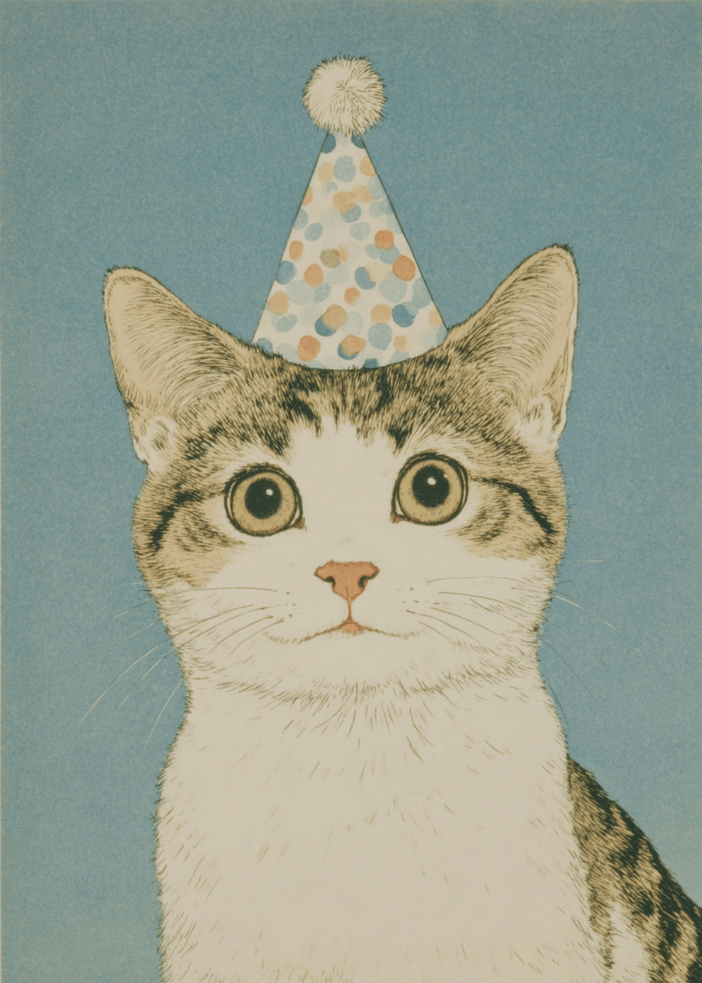 Adorable Party Cat Card