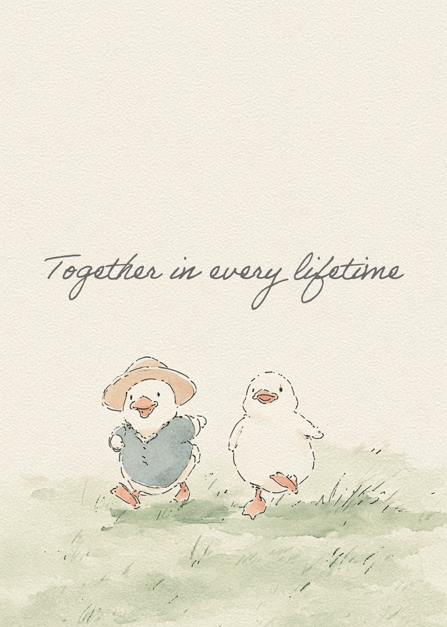 Eternal Companionship Duck Card
