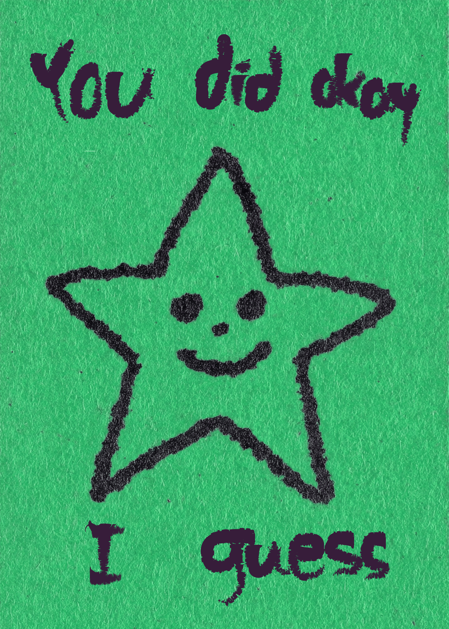 You Did Okay Star Card