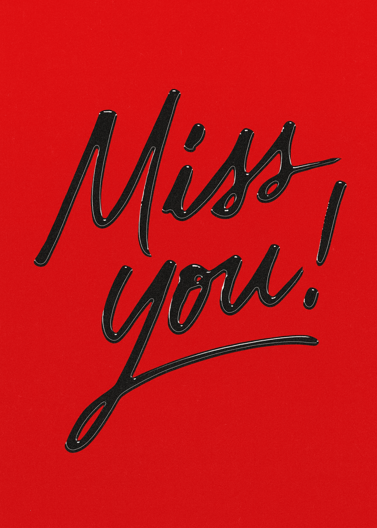 Bold 'Miss You' Card