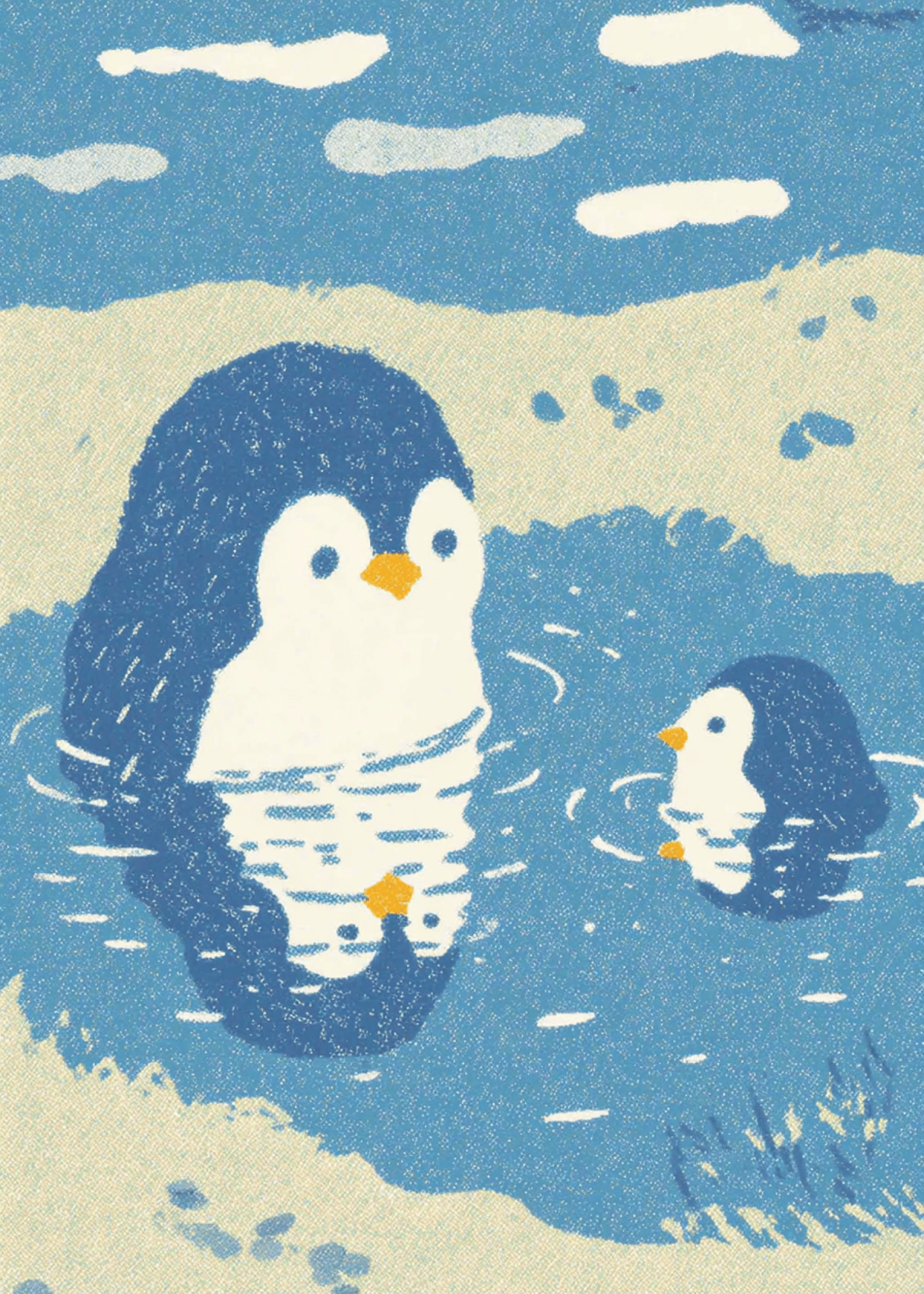Charming Penguins Just Because Card