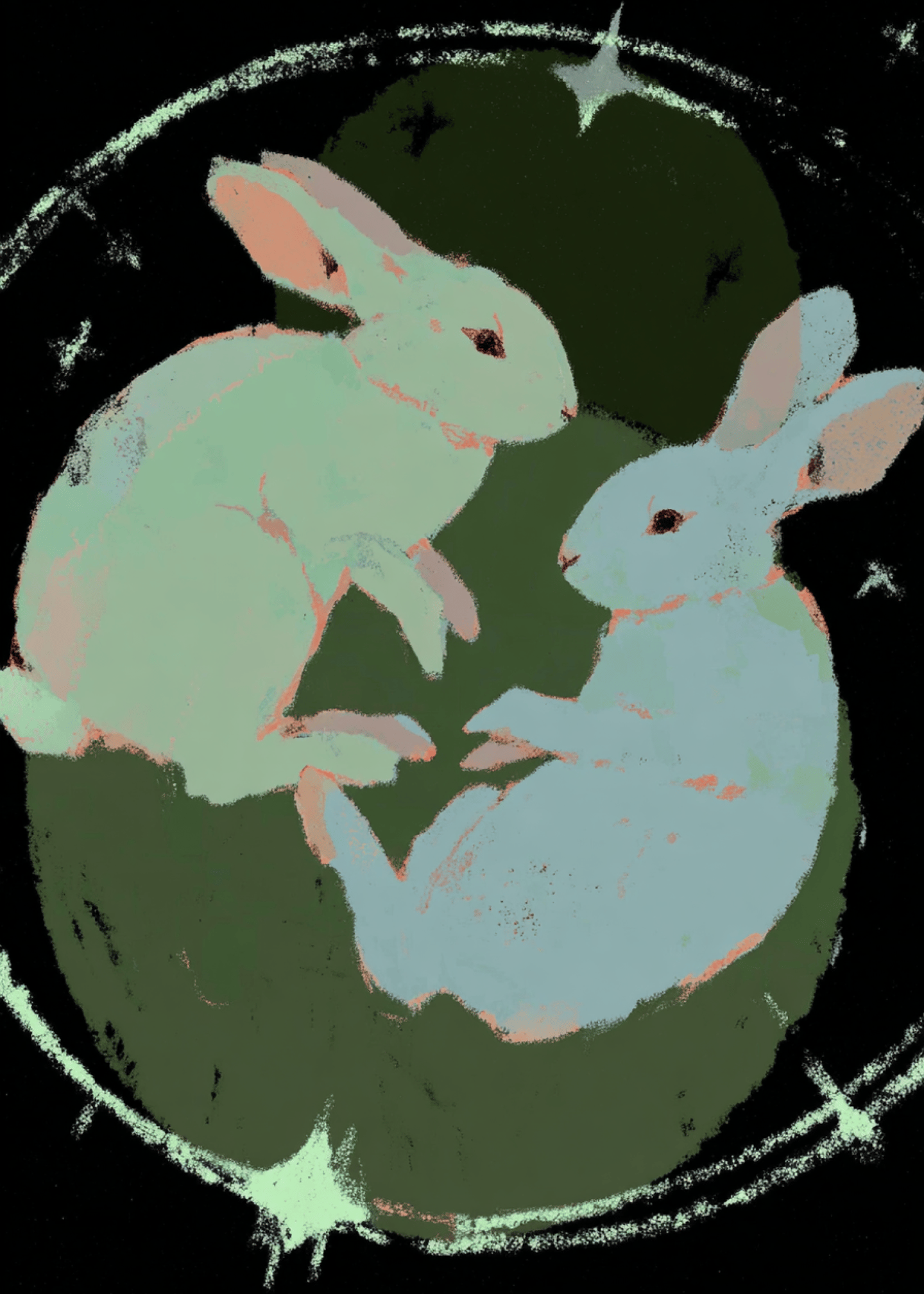 Moonlit Bunny Bliss Card