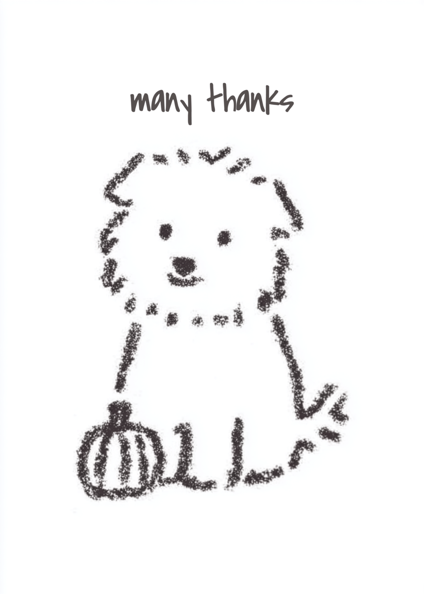 Cute Puppy Thank You Card