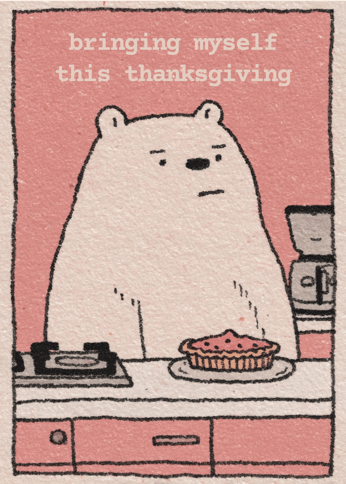 Thanksgiving Bear Humor Card