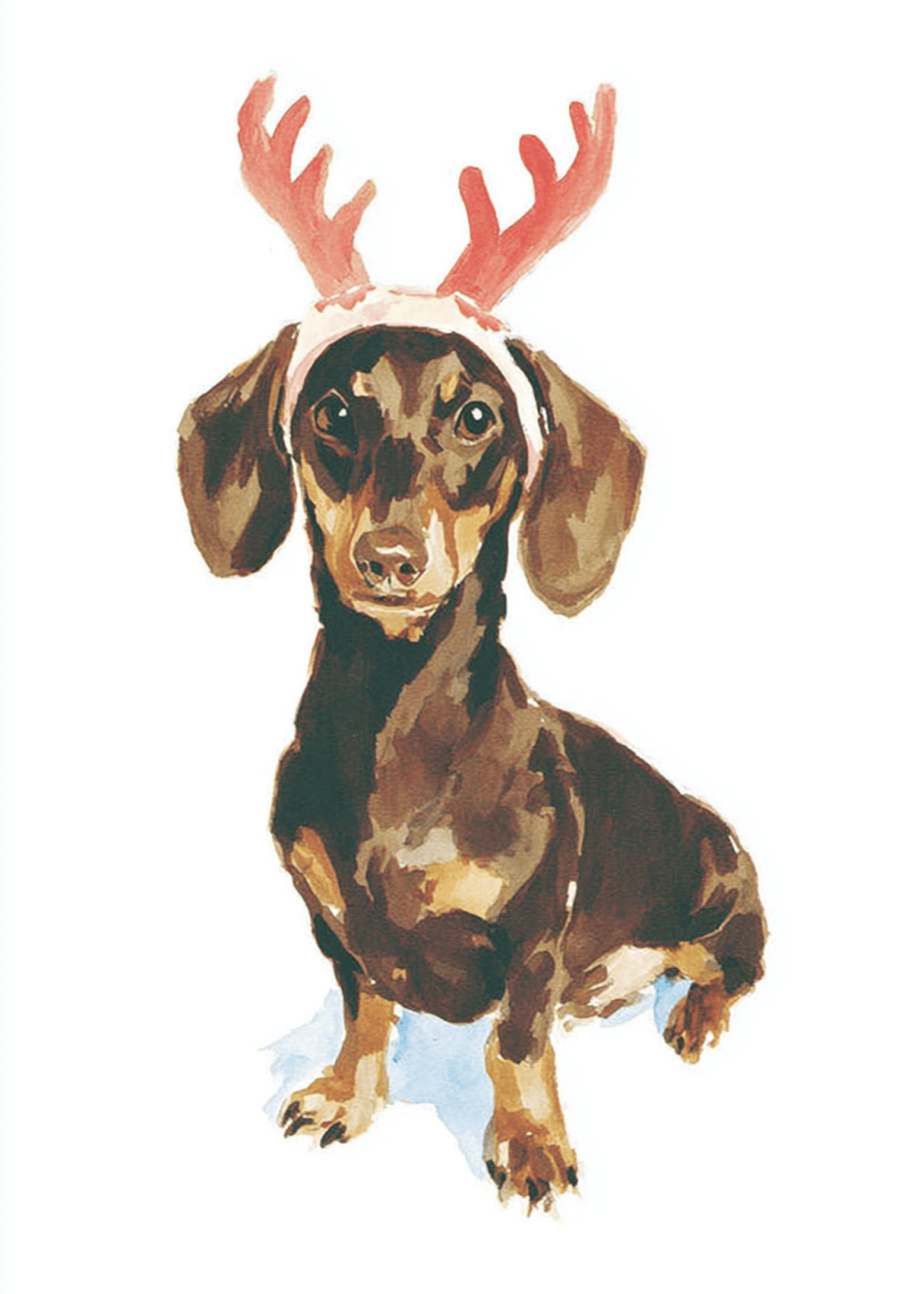 Festive Dachshund Delight Card