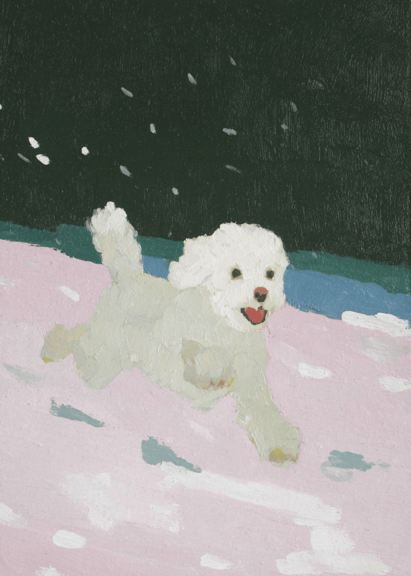 Joyful Snowy Pup Greeting Card