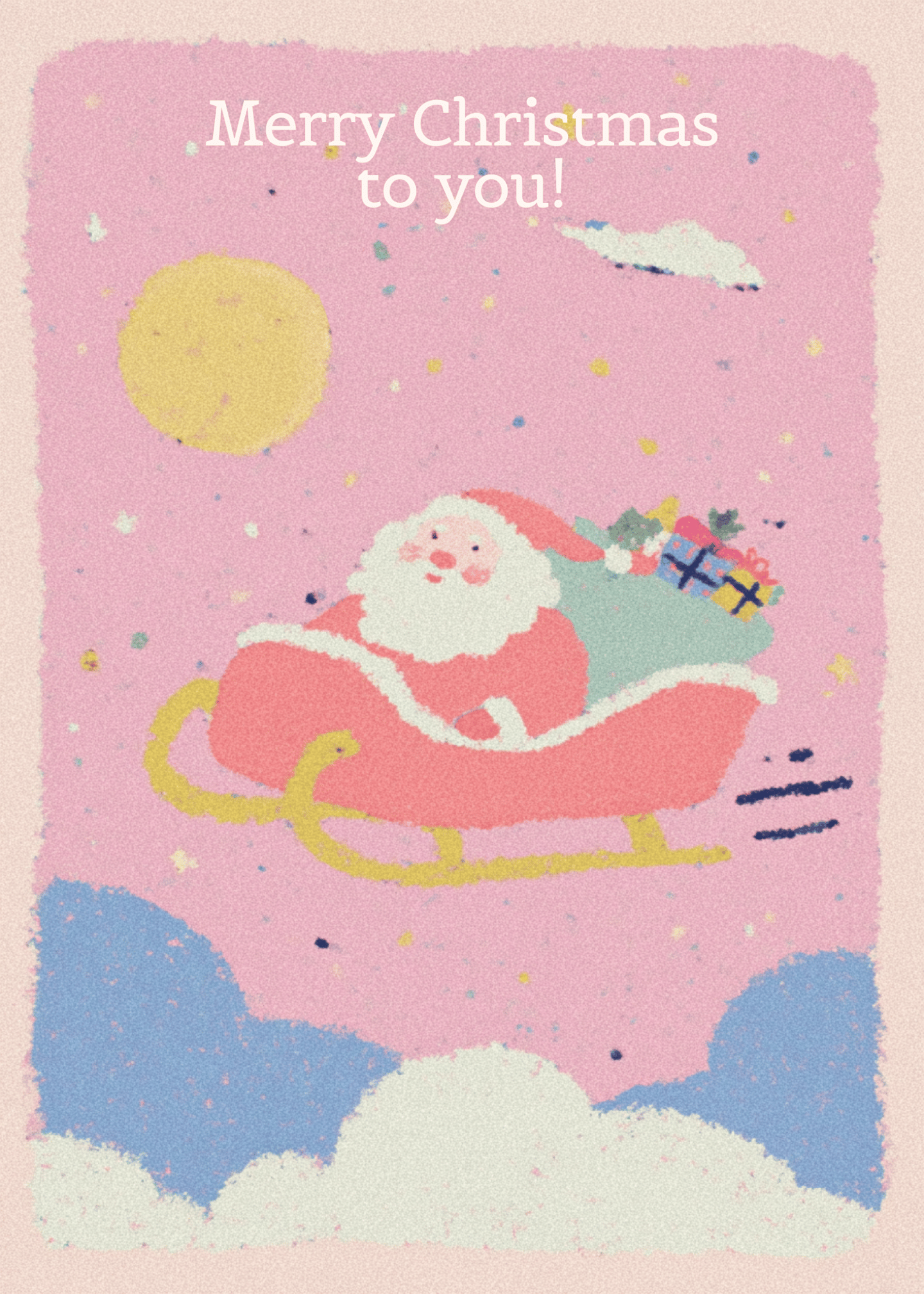 Festive Santa Sleigh Ride Card