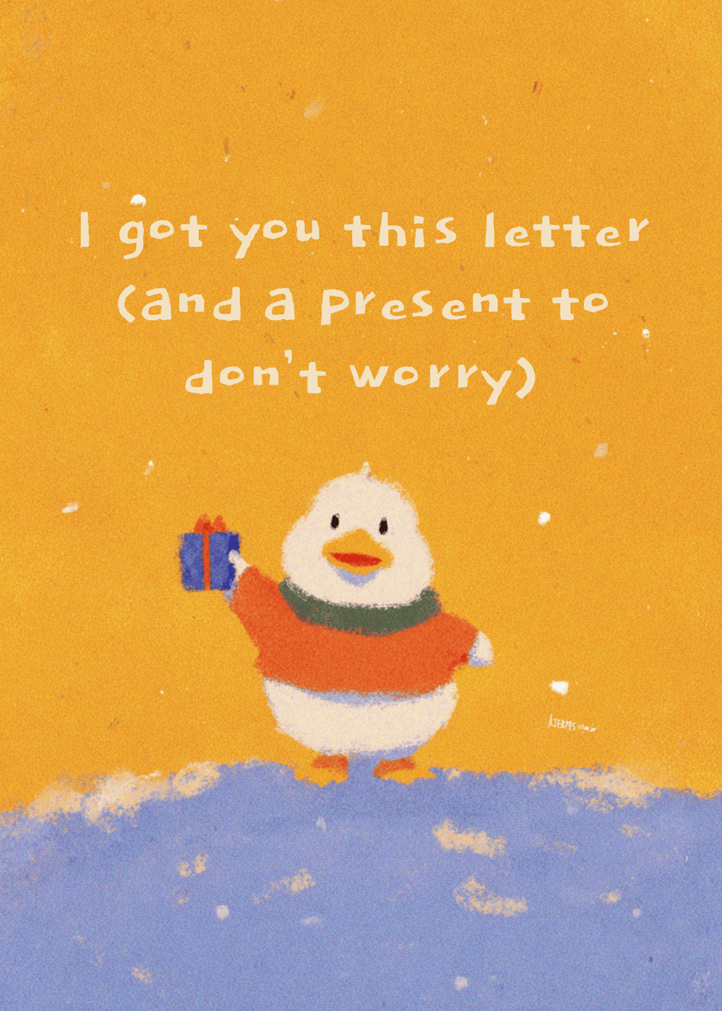 Cute Duck Surprise Gift Card