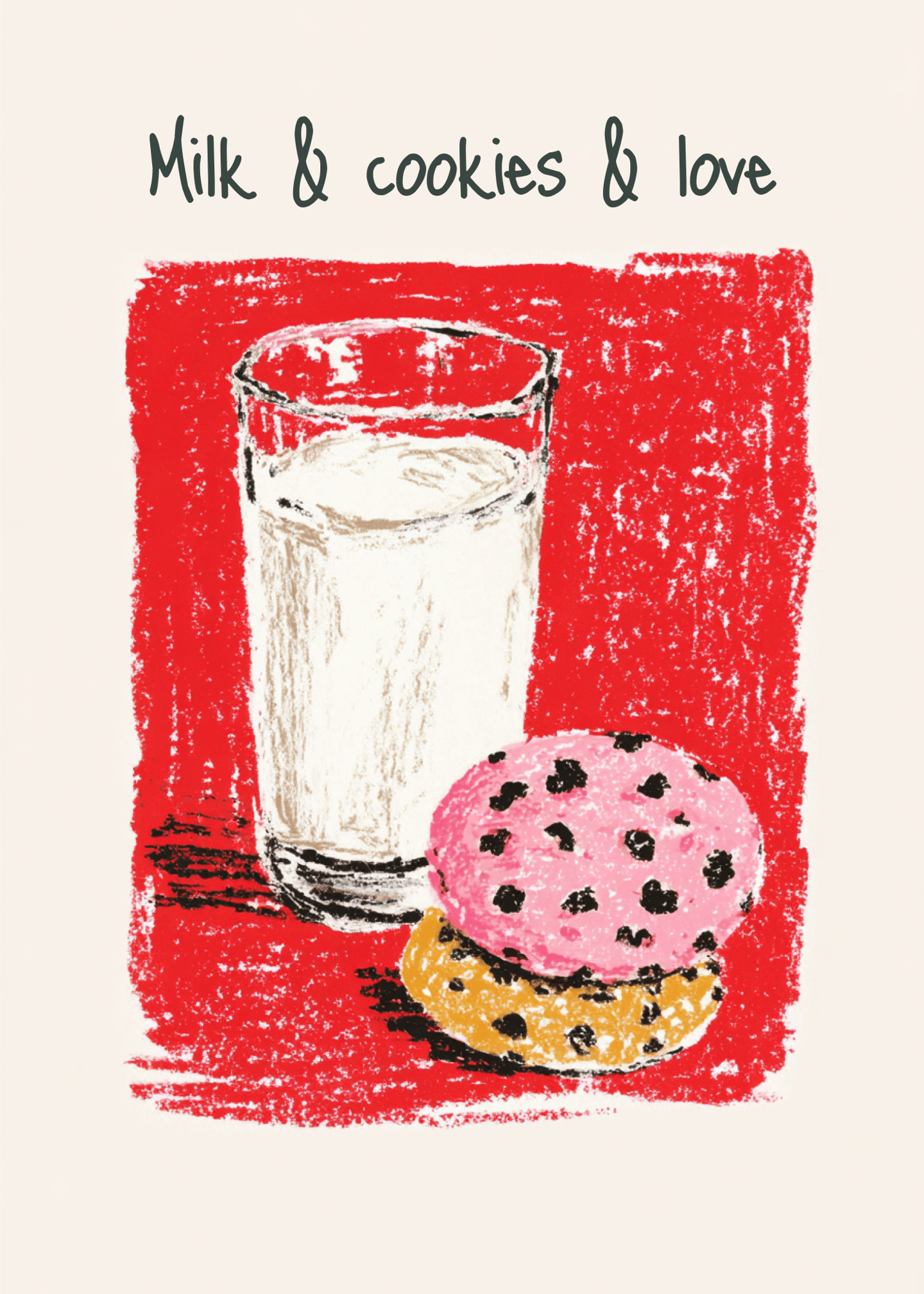 Milk & Cookies Love Card