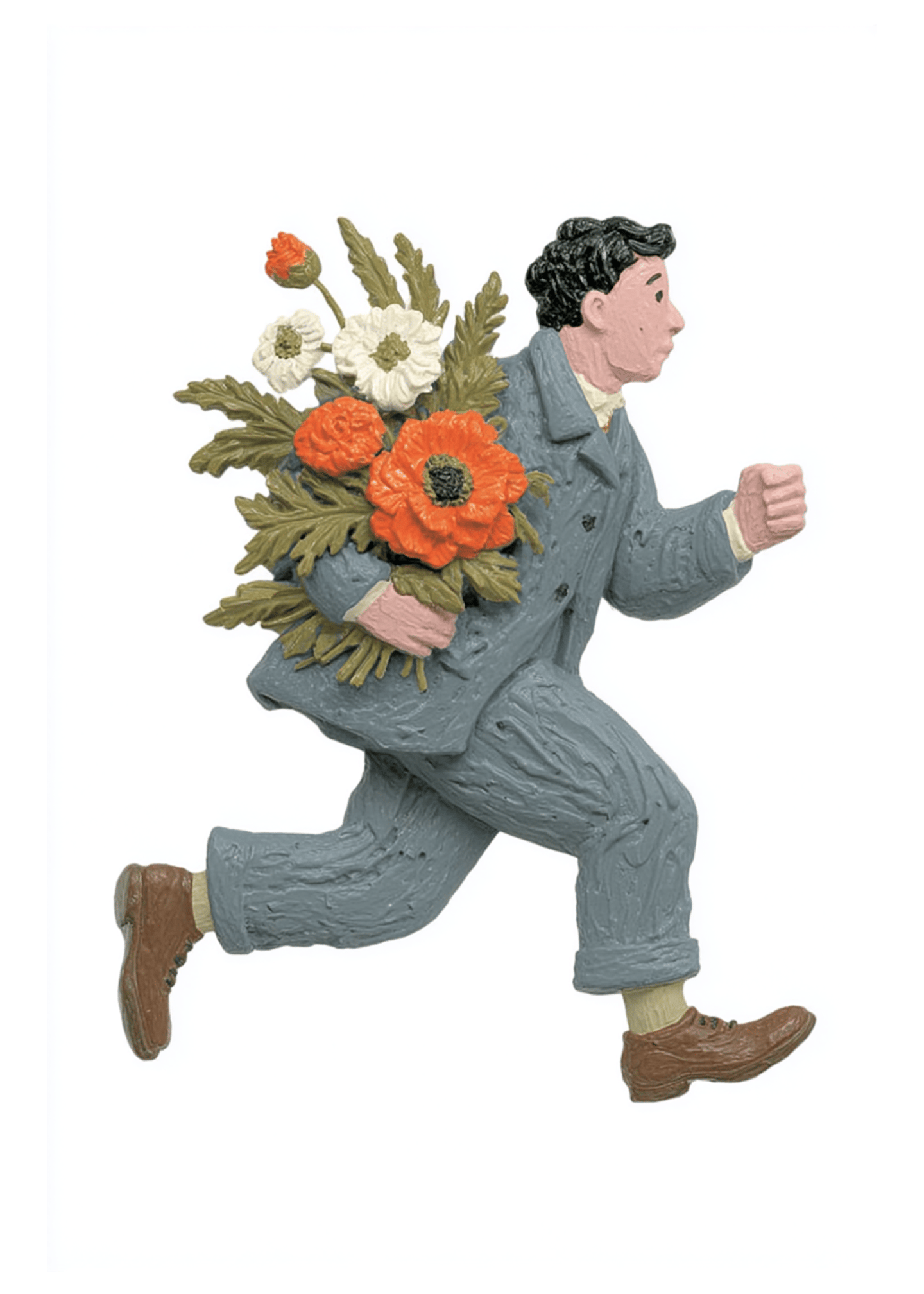 Hurrying with Blooms Card