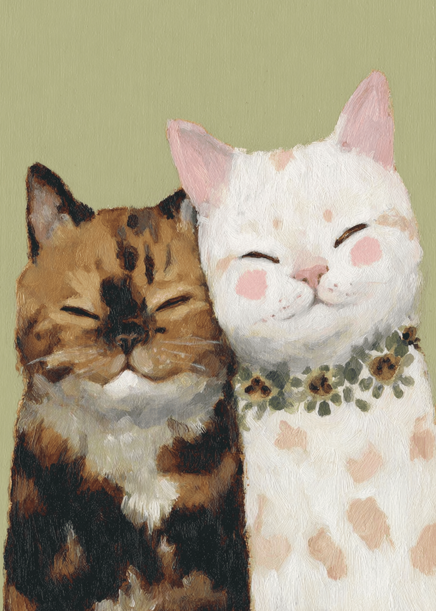 Purrfect Together Cat Greeting Card