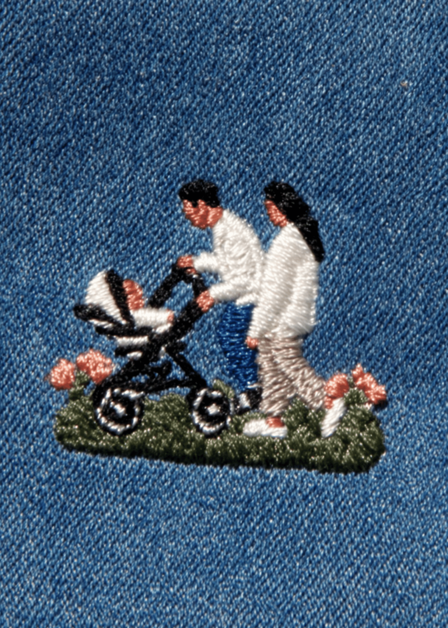 Joyful Family Stroll Embroidery Card