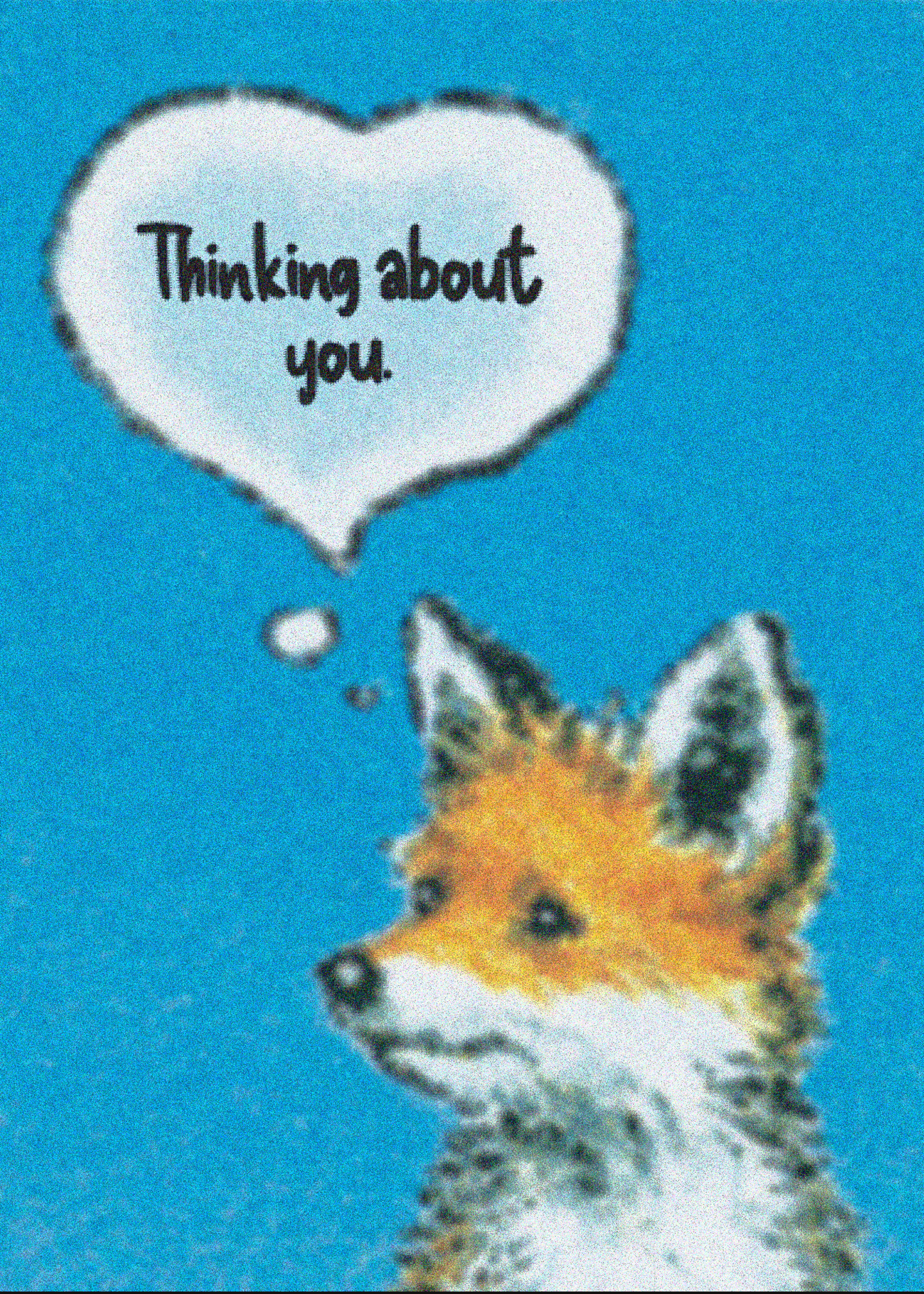 Thinking of You Fox Card