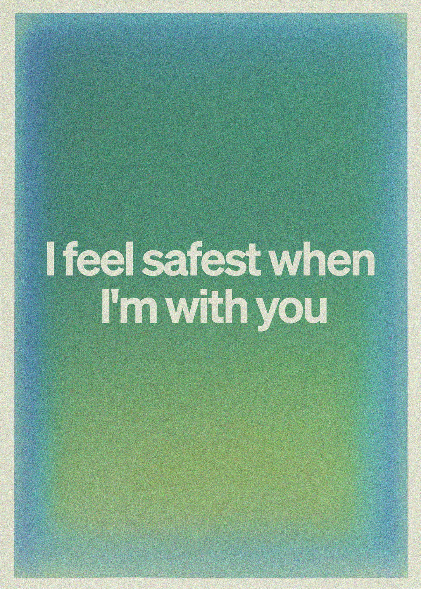 Safest With You Greeting Card