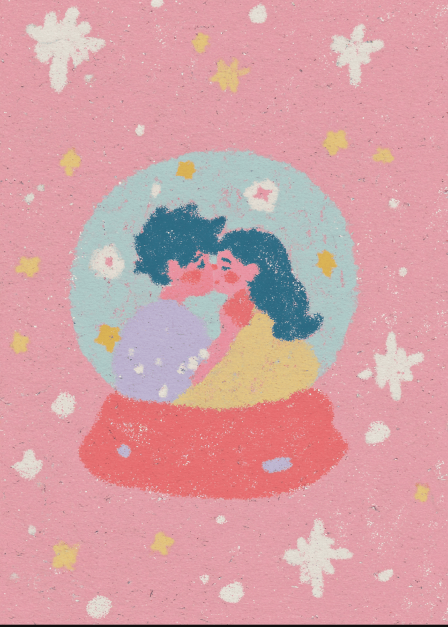 Cosmic Love Snow Globe Card