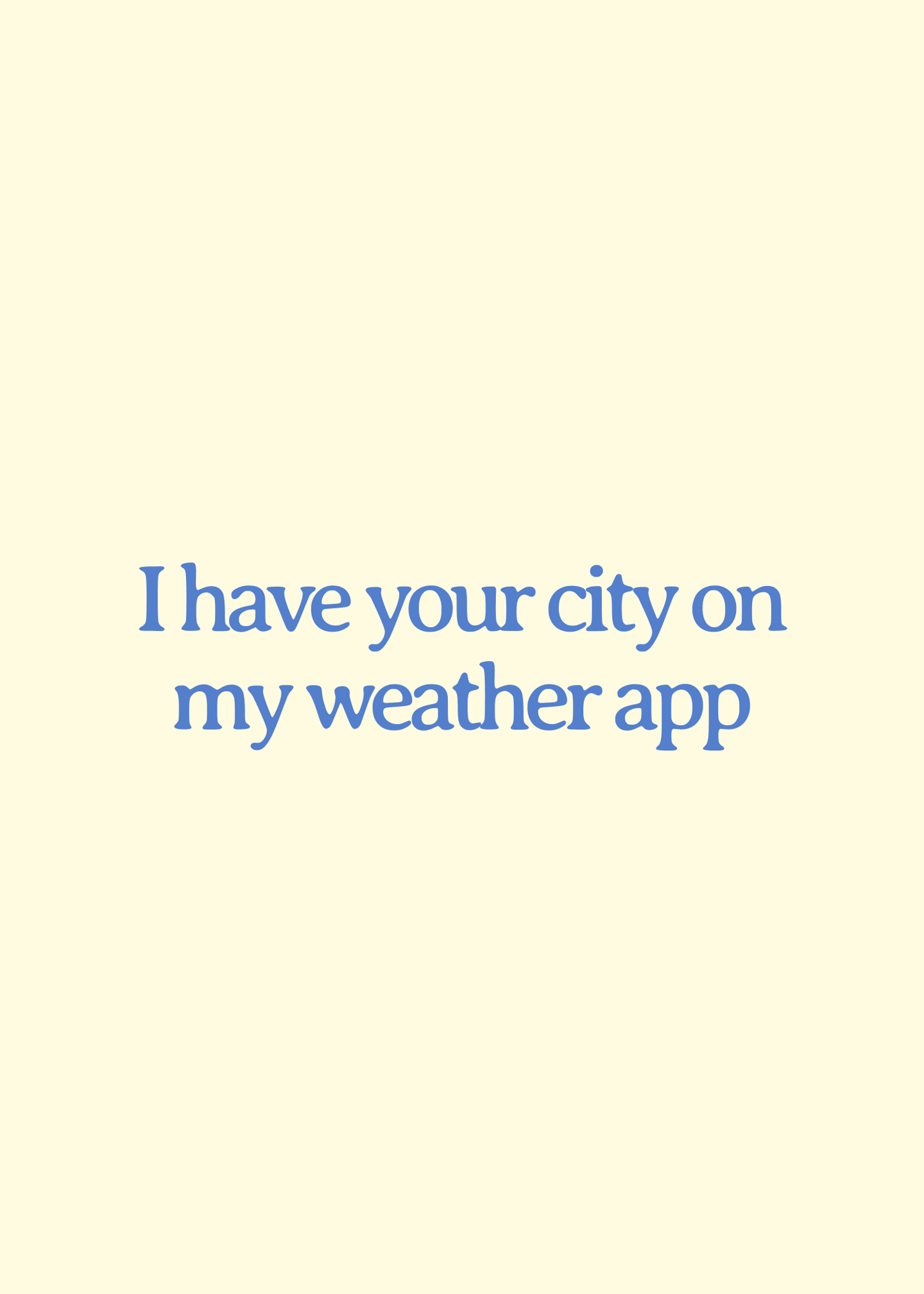 Weather Connection Card