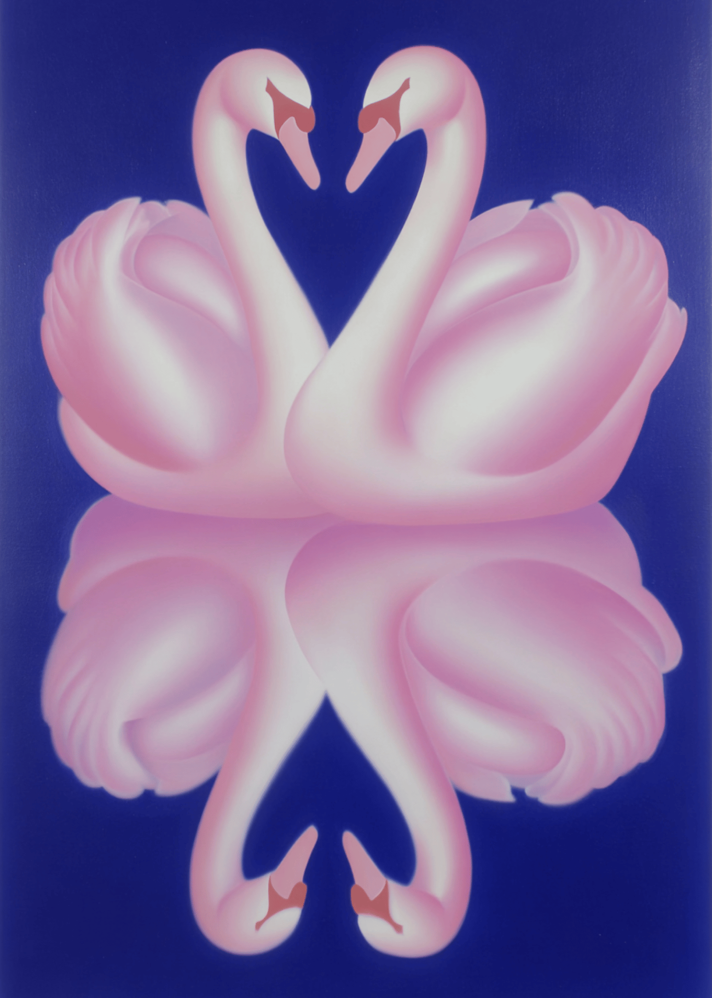 Elegant Swan Reflection Card