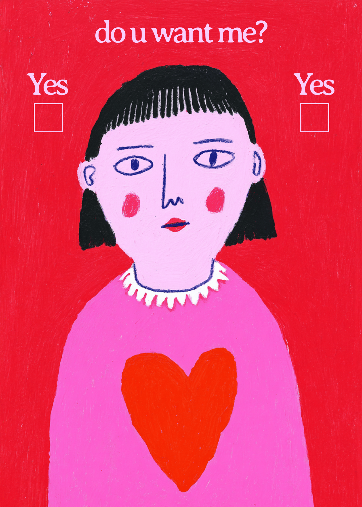 Playful 'Do You Want Me?' Card