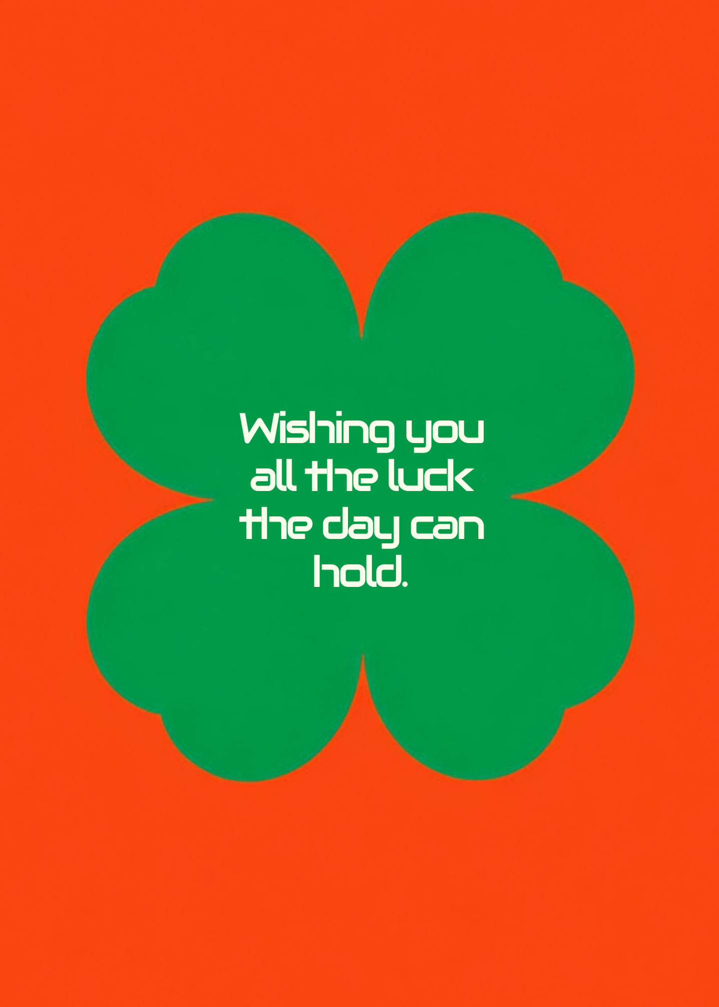 Good Luck Clover Card