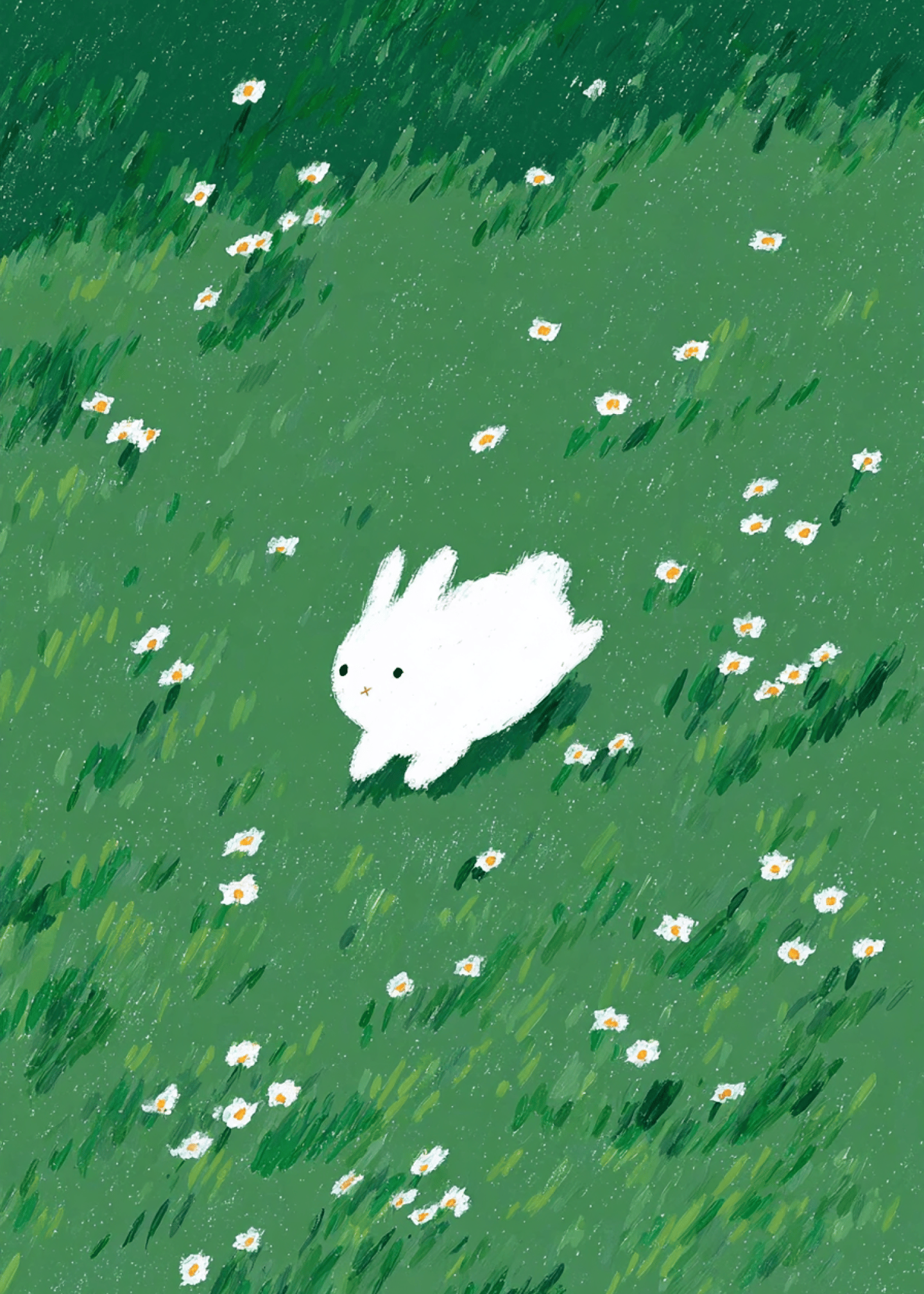 rabbit running in field