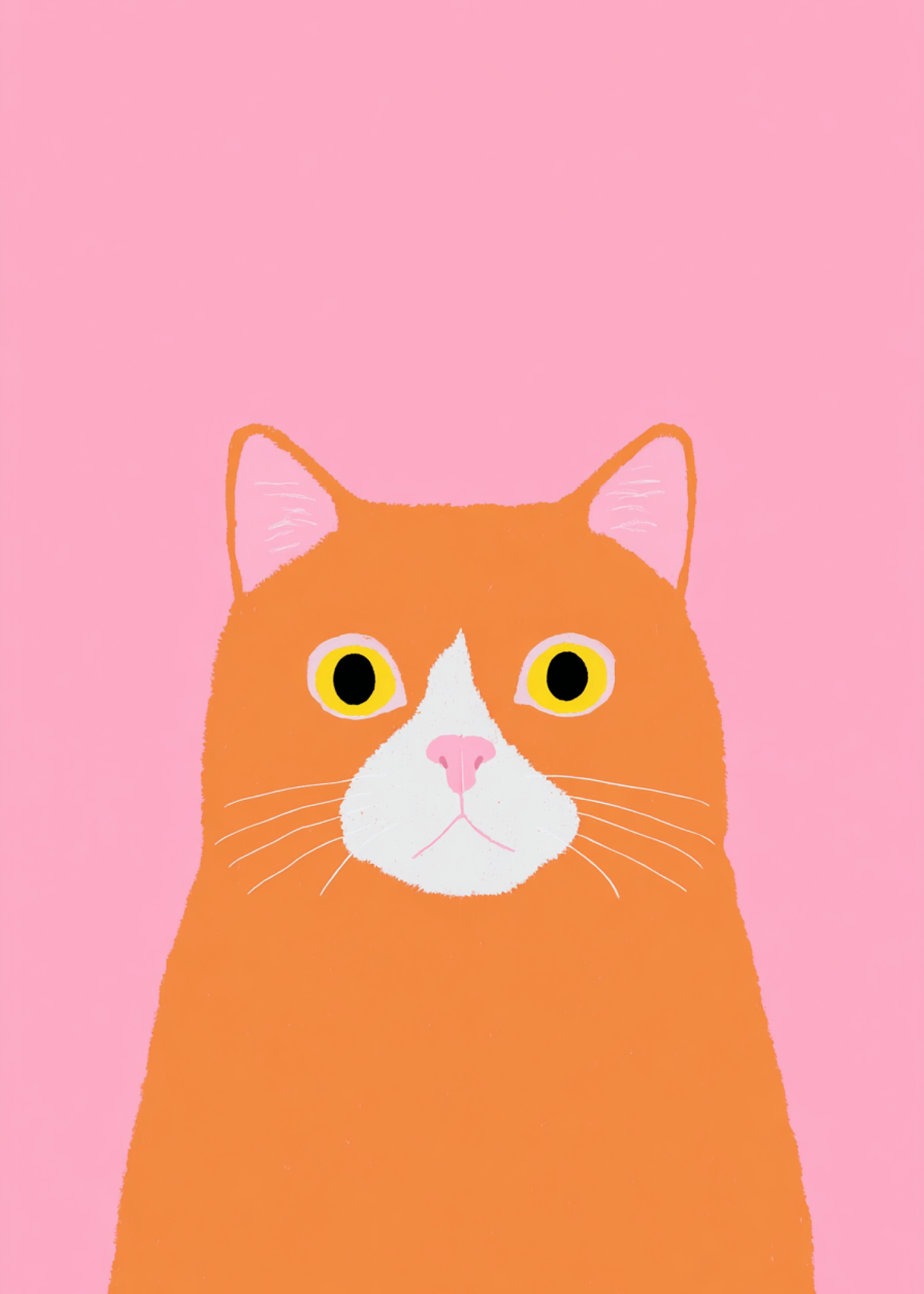 orange cat staring
