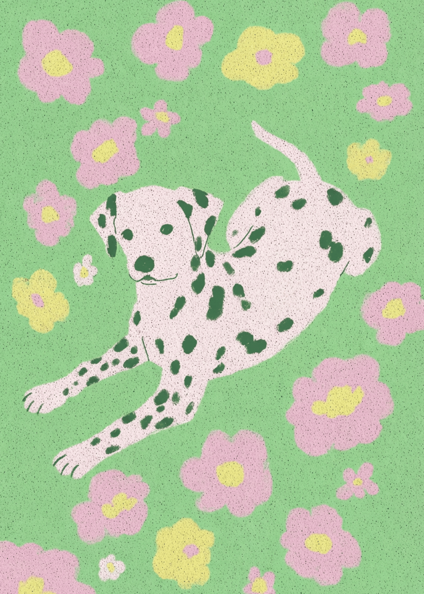 dalmatian laying down
