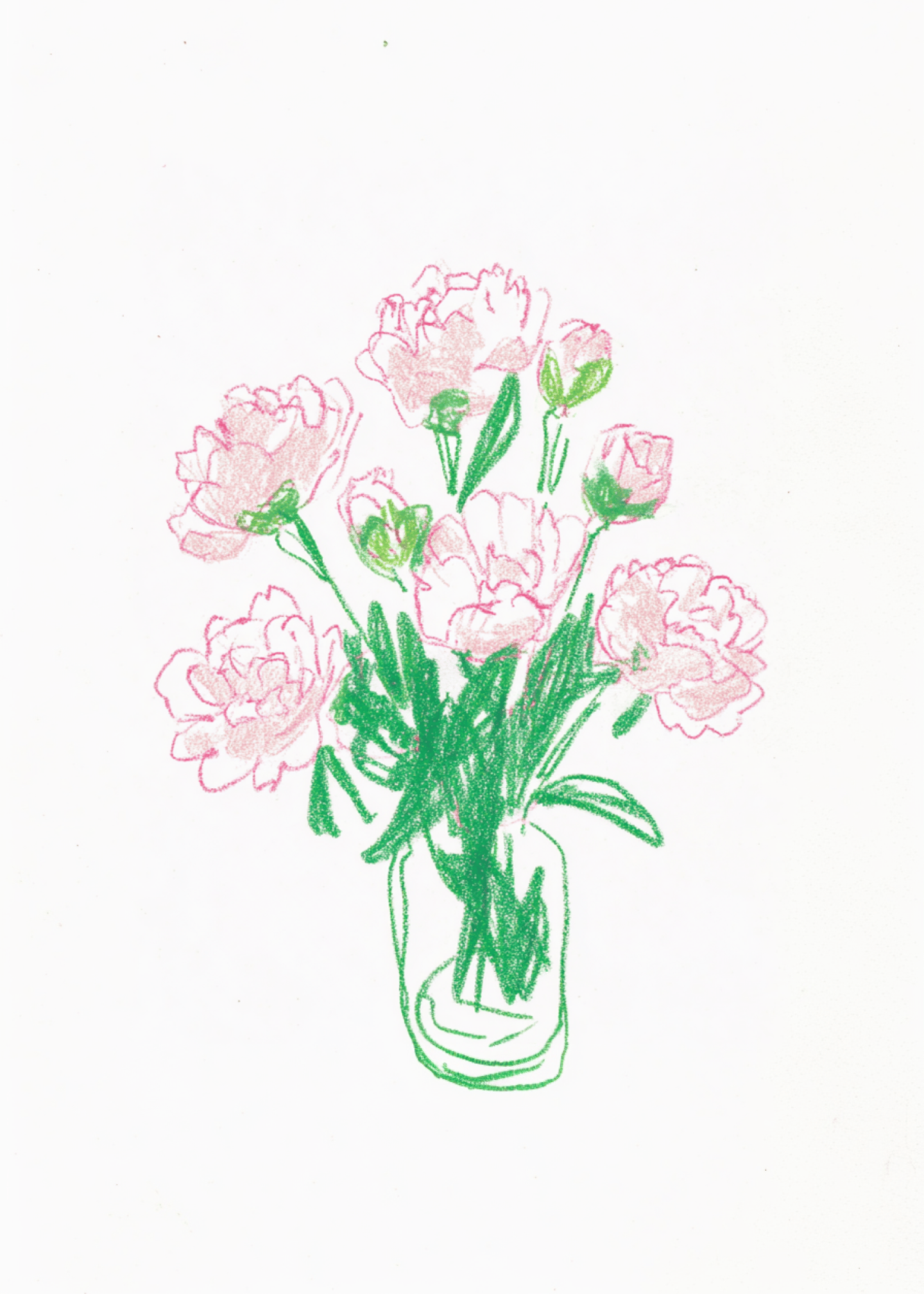 flowers in a jar