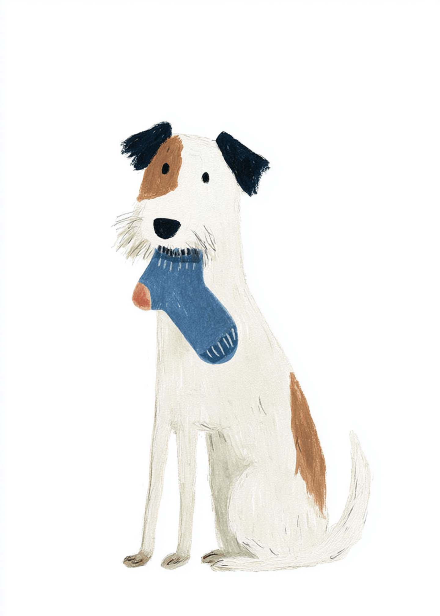 dog with sock