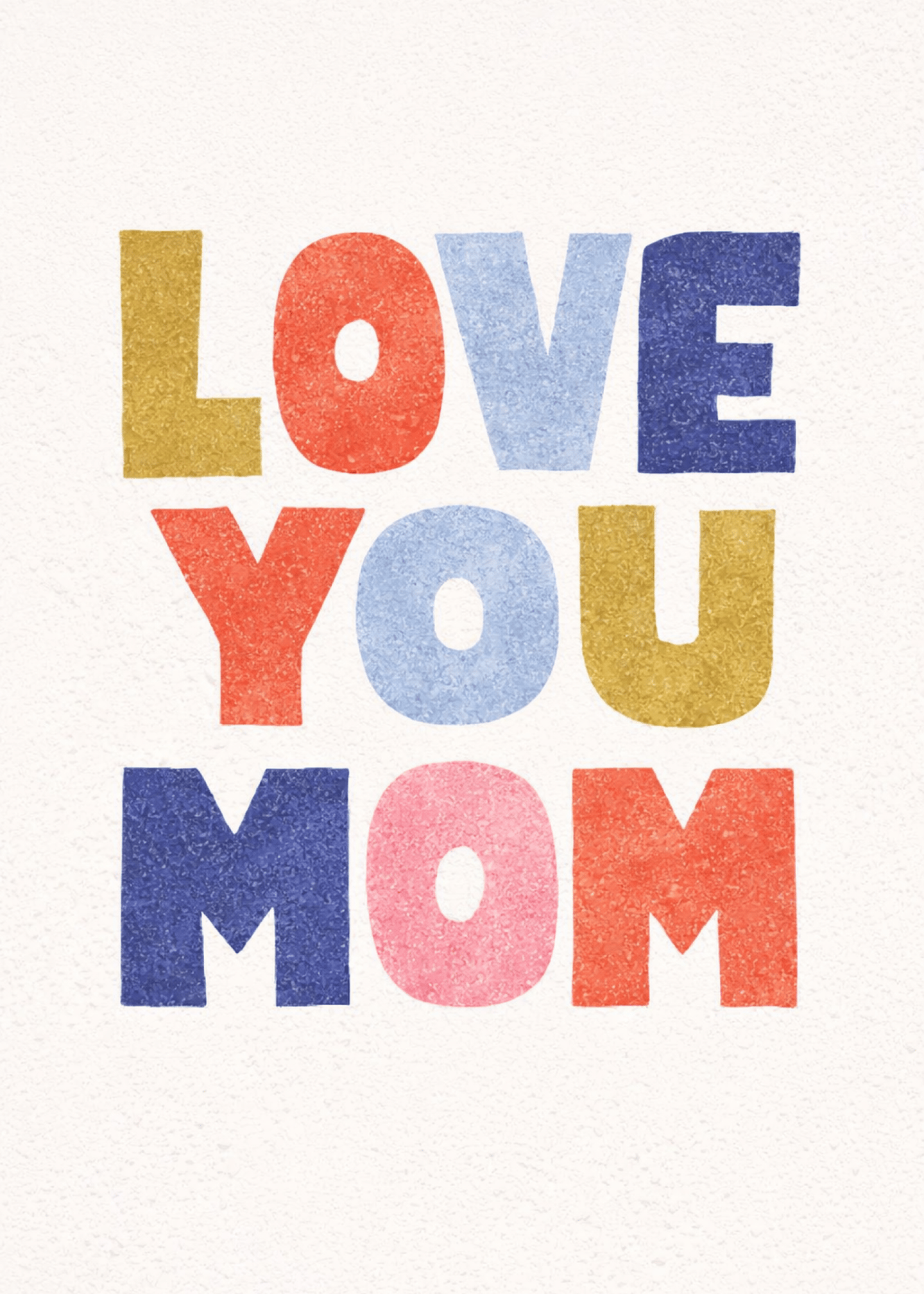 love you mom typography