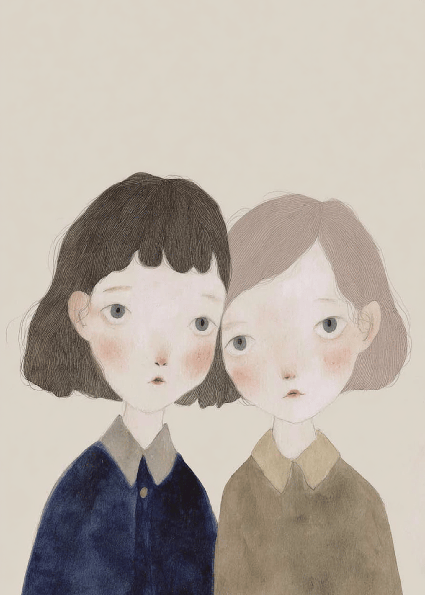 two girls illustration