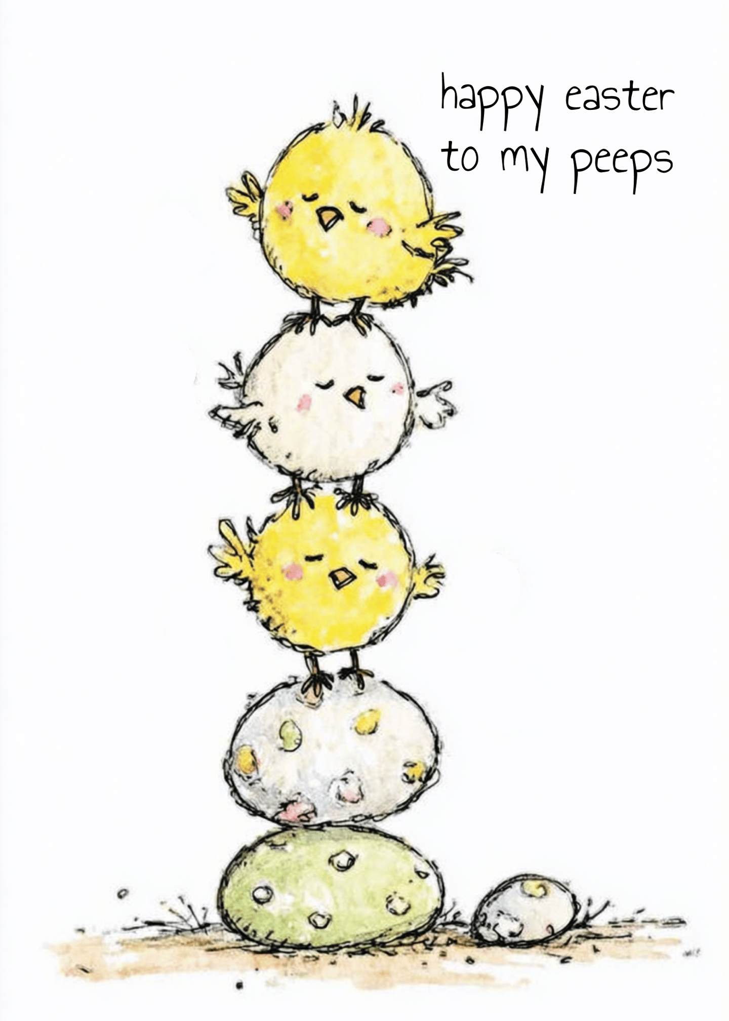 Easter Peeps Cuteness Card
