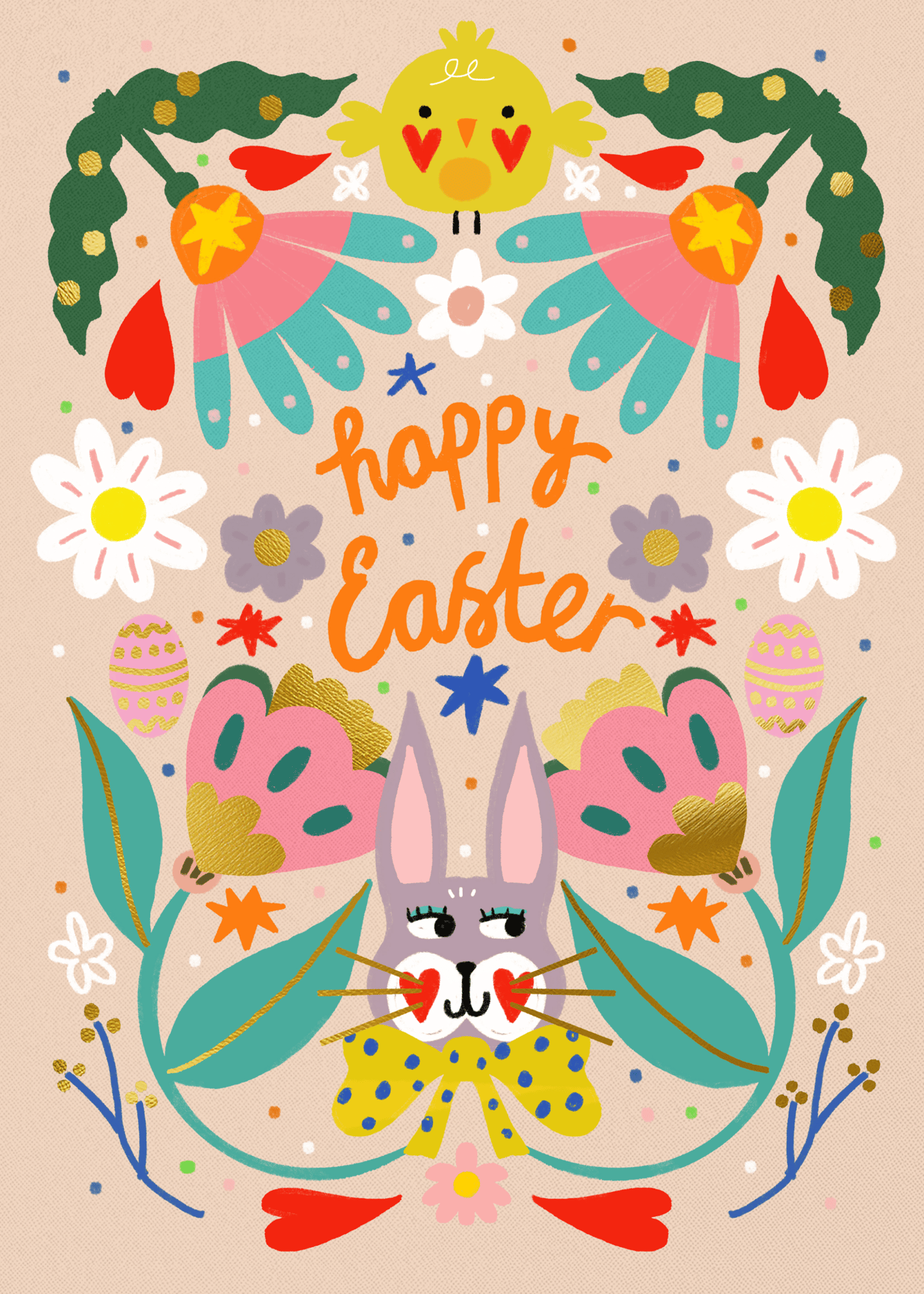 happy easter floral design