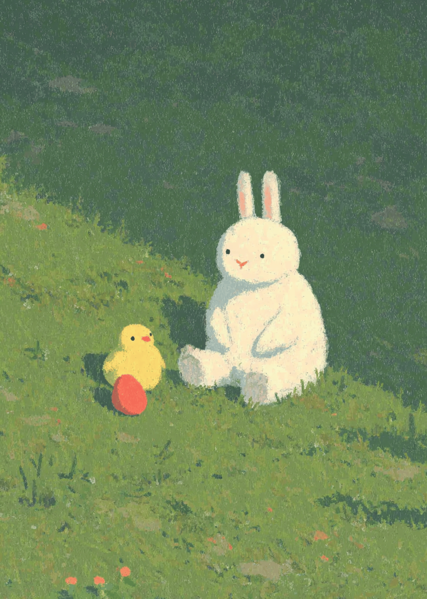 easter bunny and chick