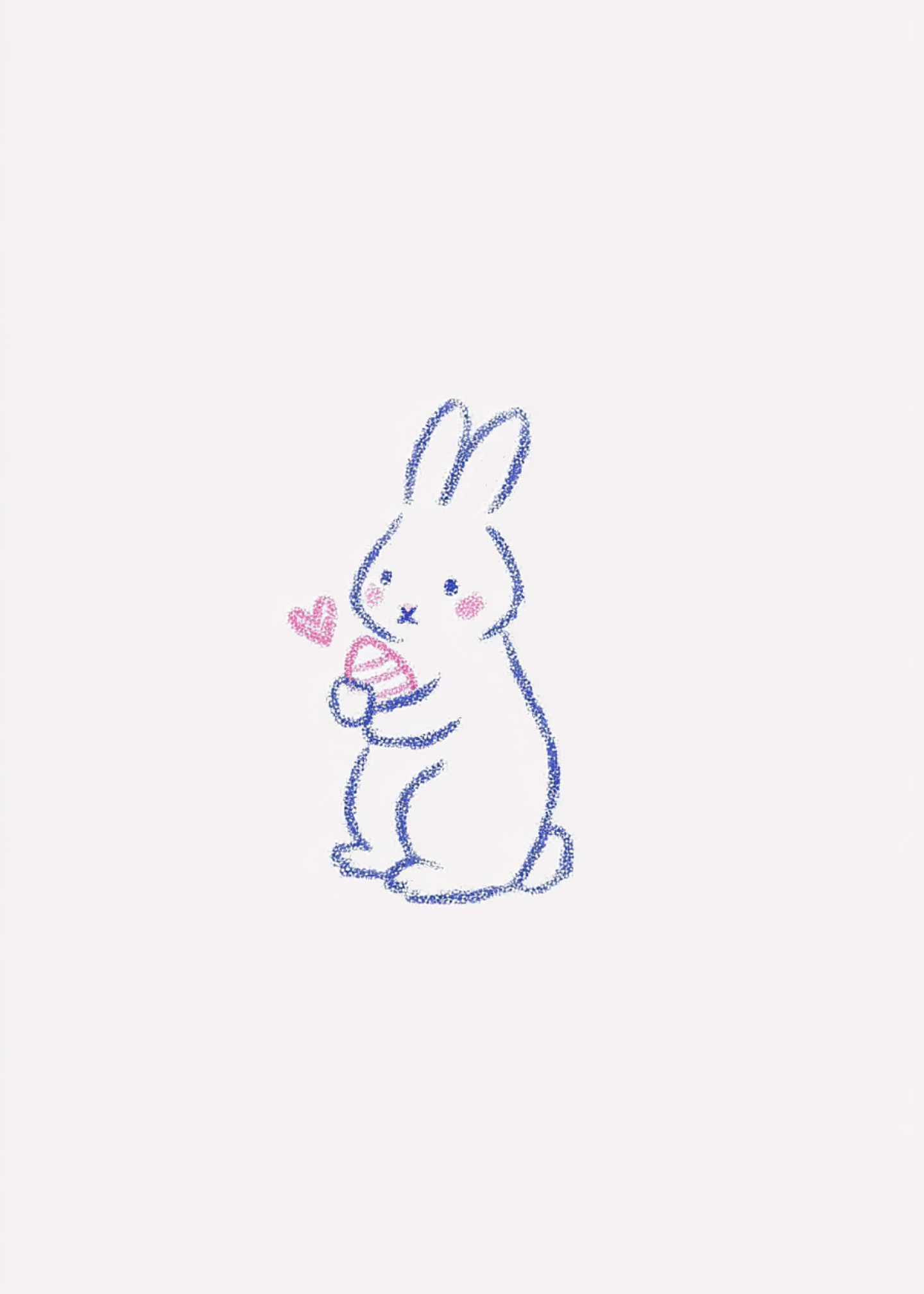 bunny holding egg