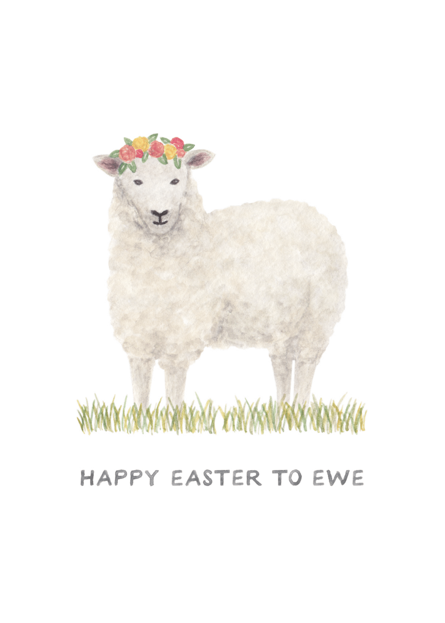 Ewe Easter Greetings Card