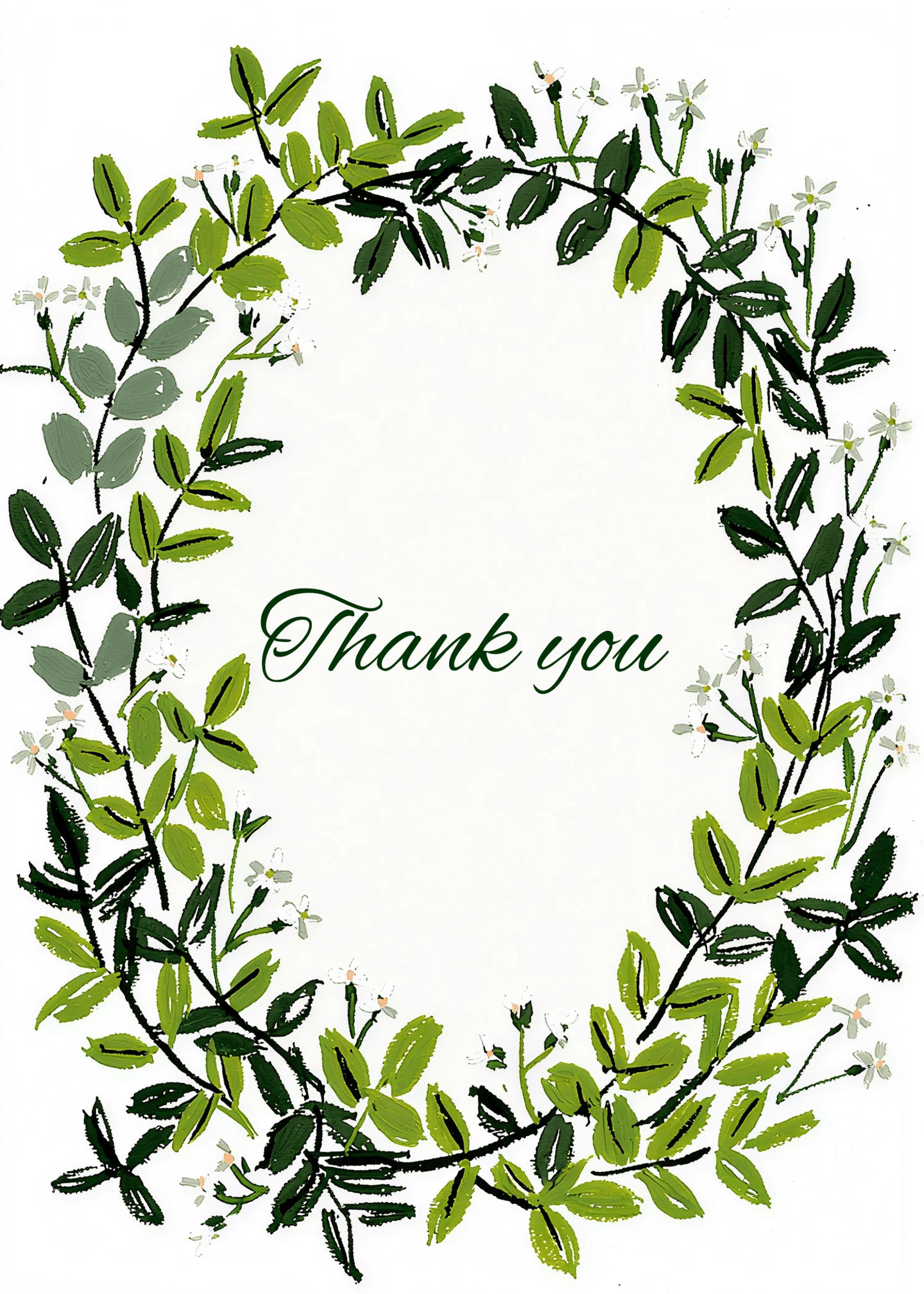 Greenery Wreath Thank You