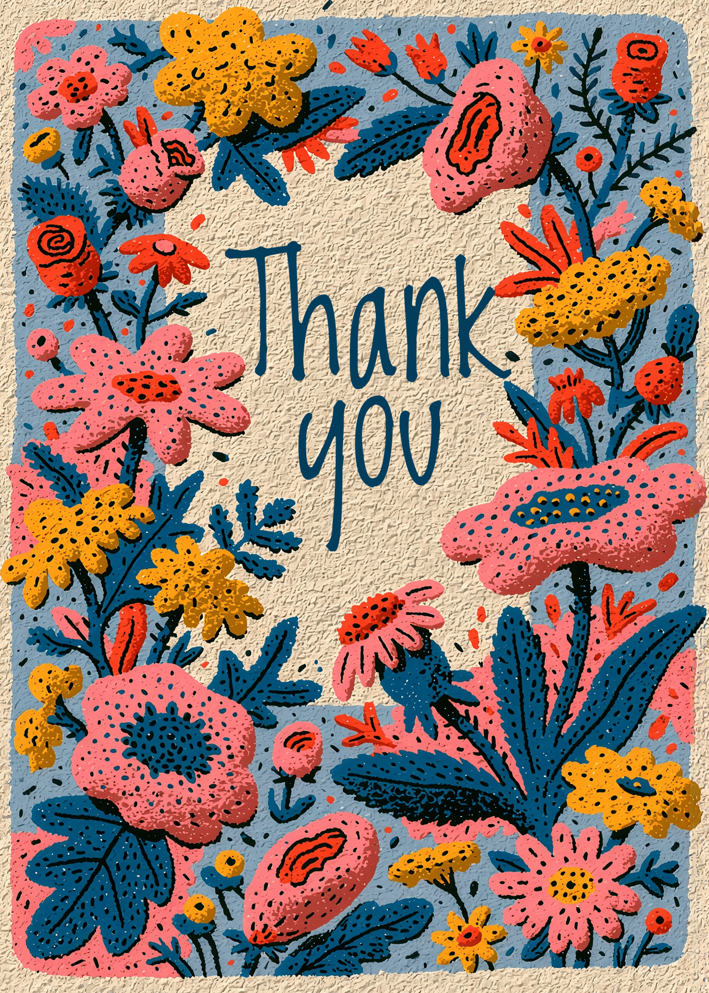 Vibrant Floral Thank You