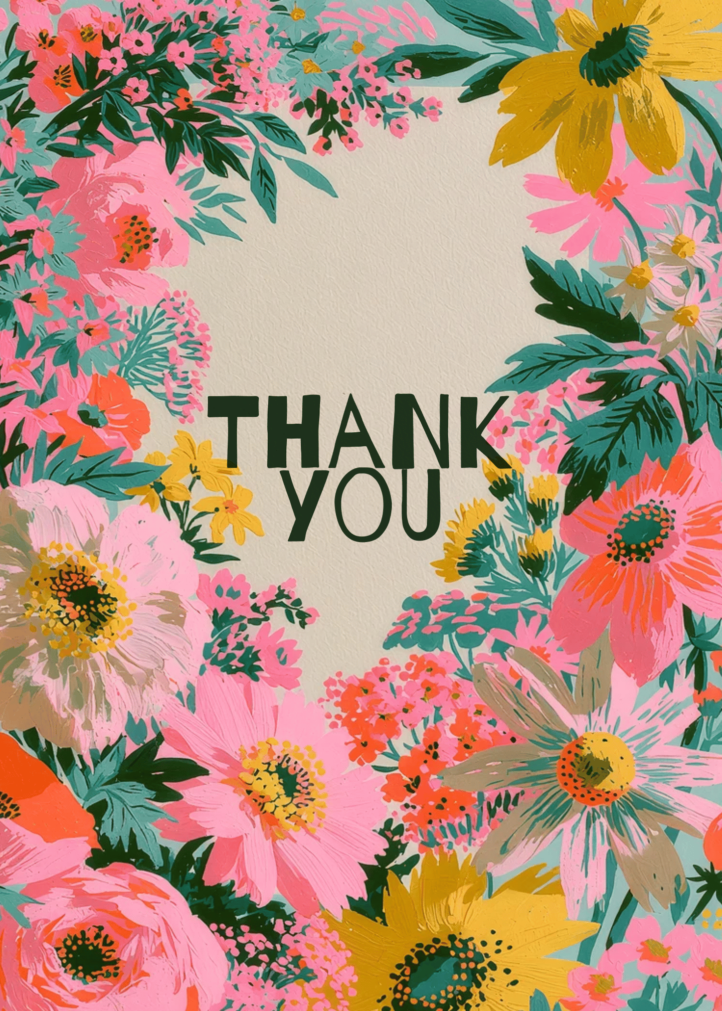 Vibrant Floral Thank You