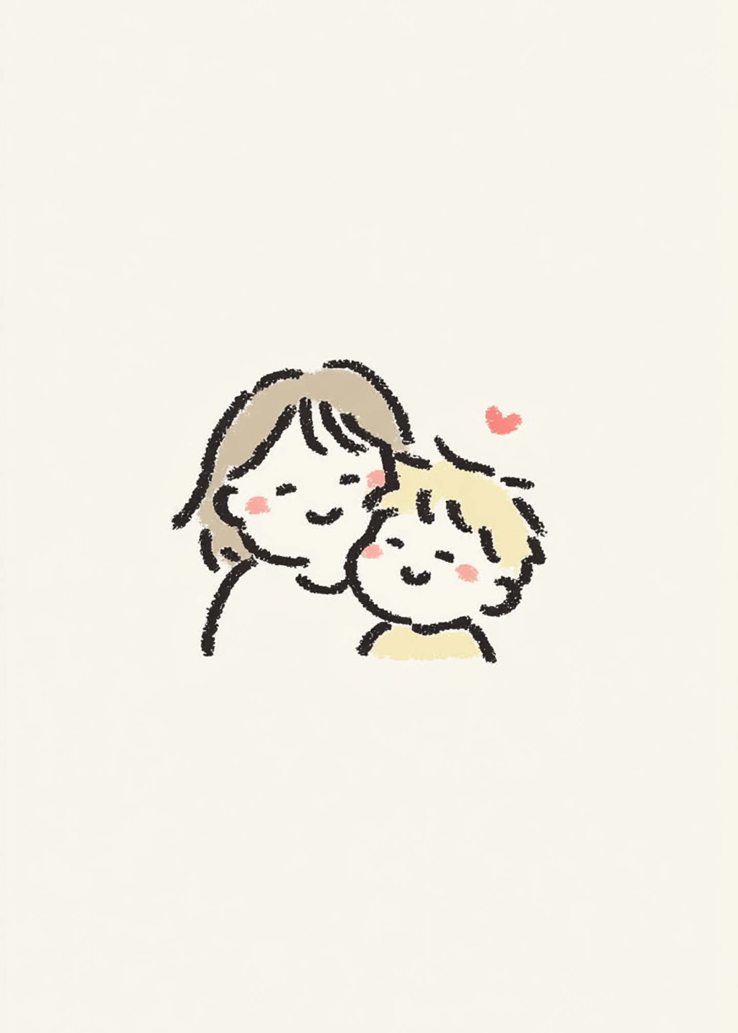 mom and son affectionate
